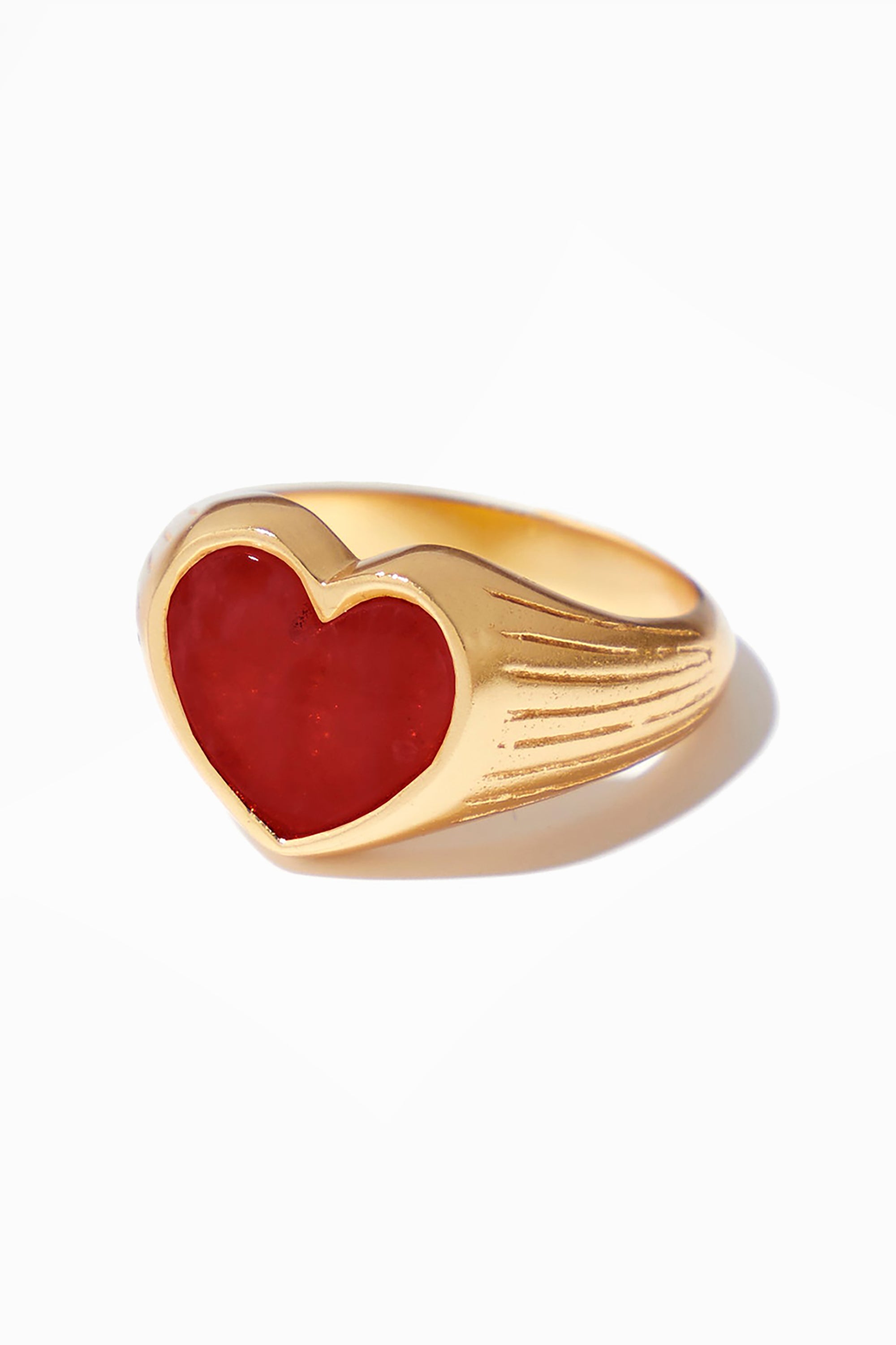Amoux Ring - Gold w/ Coral
