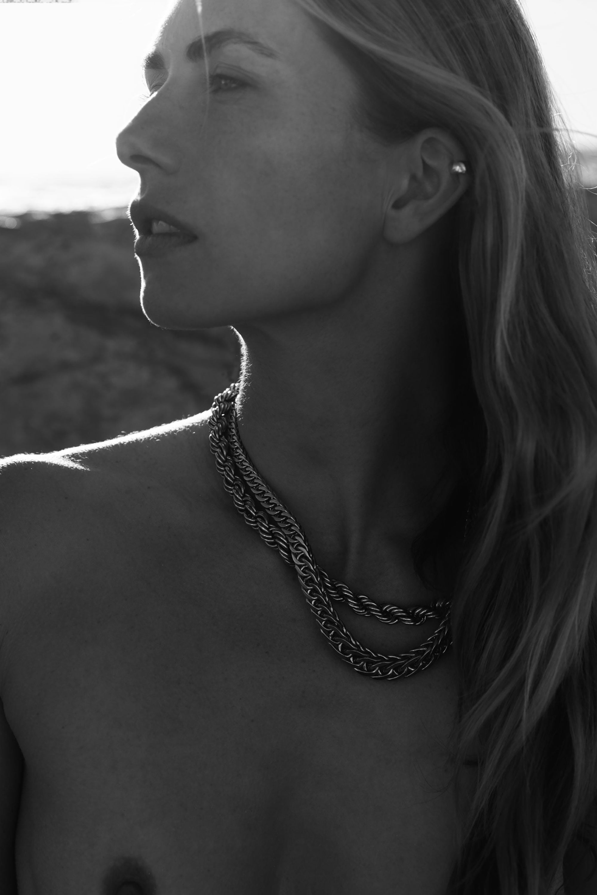 Ava Chunky Chain Necklace - Brass