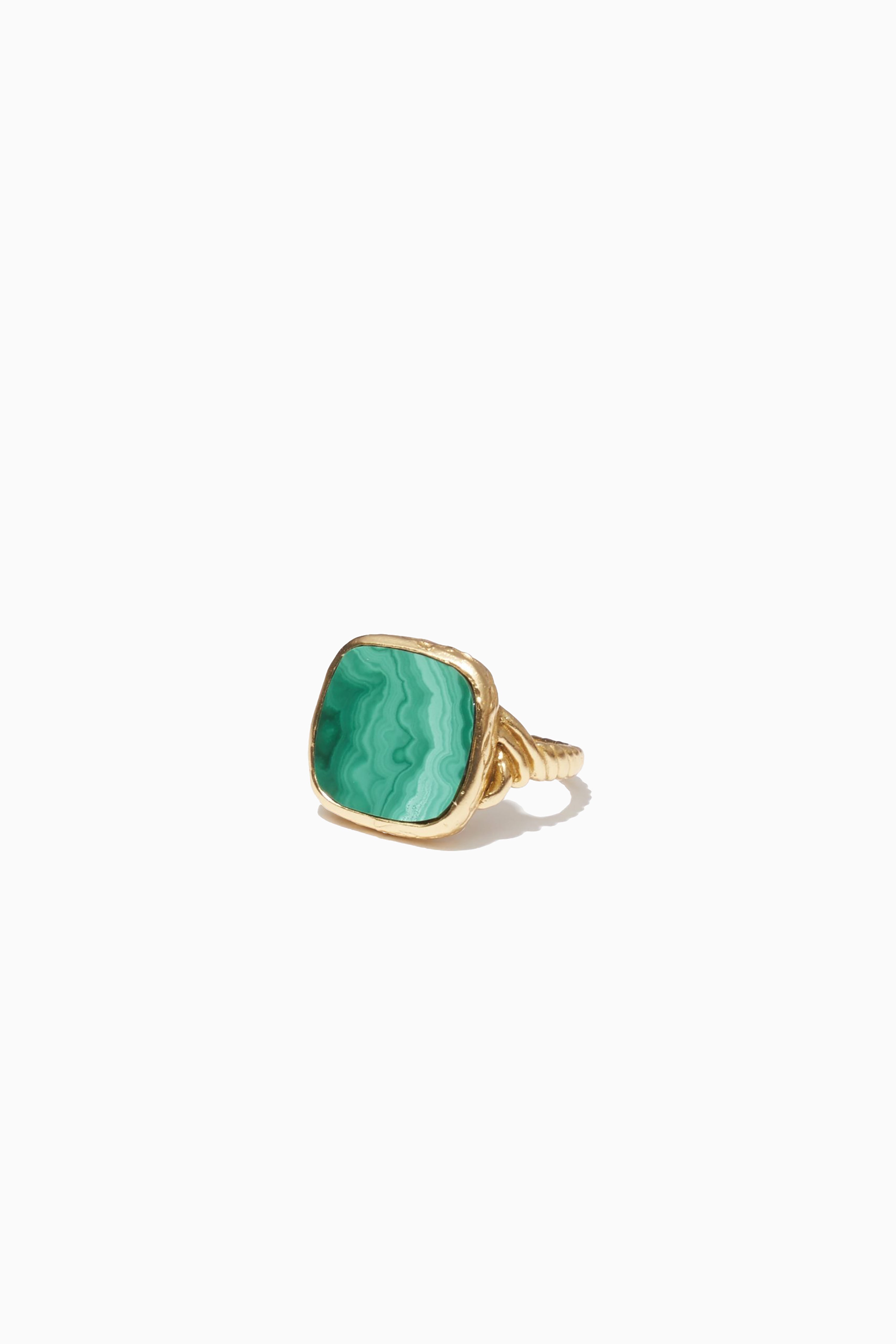 Delphine Ring - Gold with Green