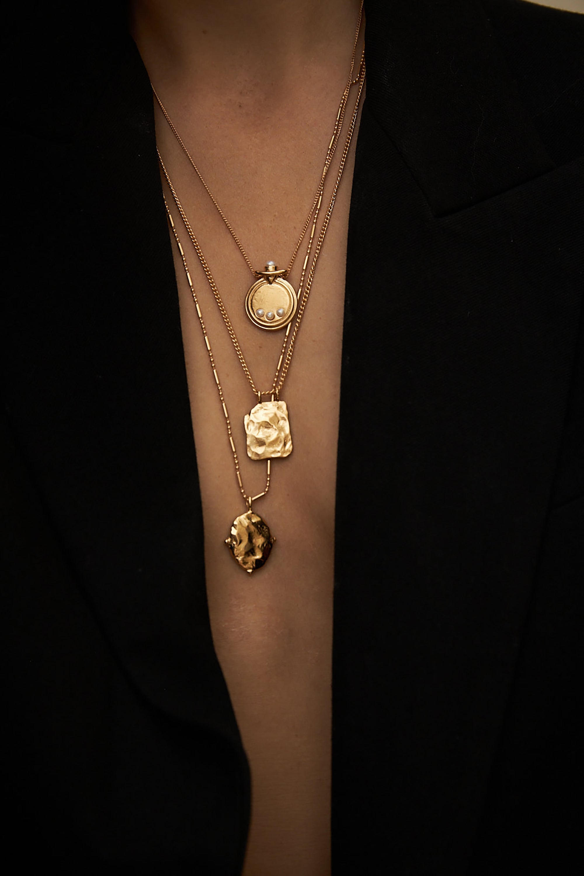 Hank Necklace - Gold with Pearl