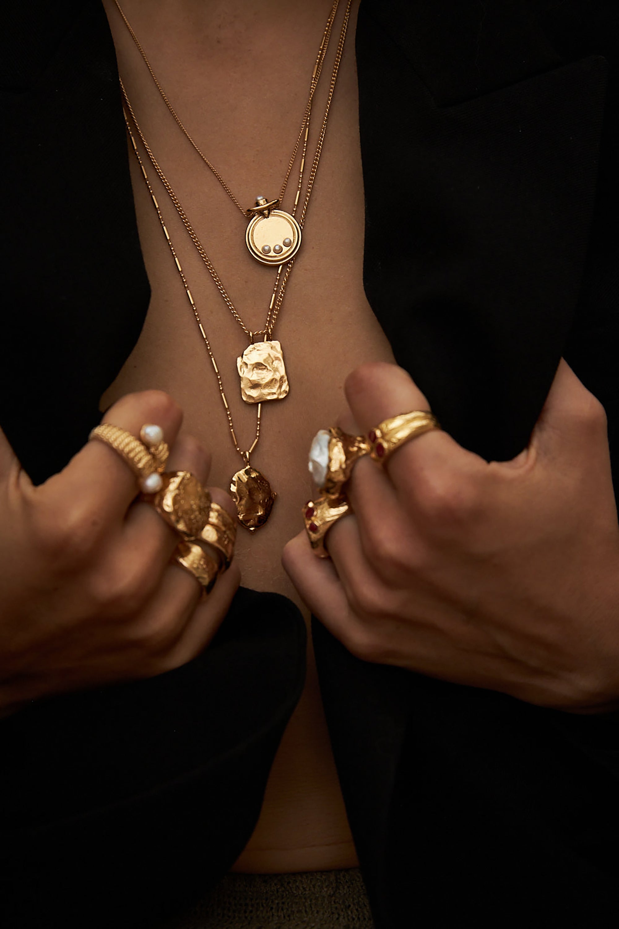 Justin Ring - Gold with Pearl