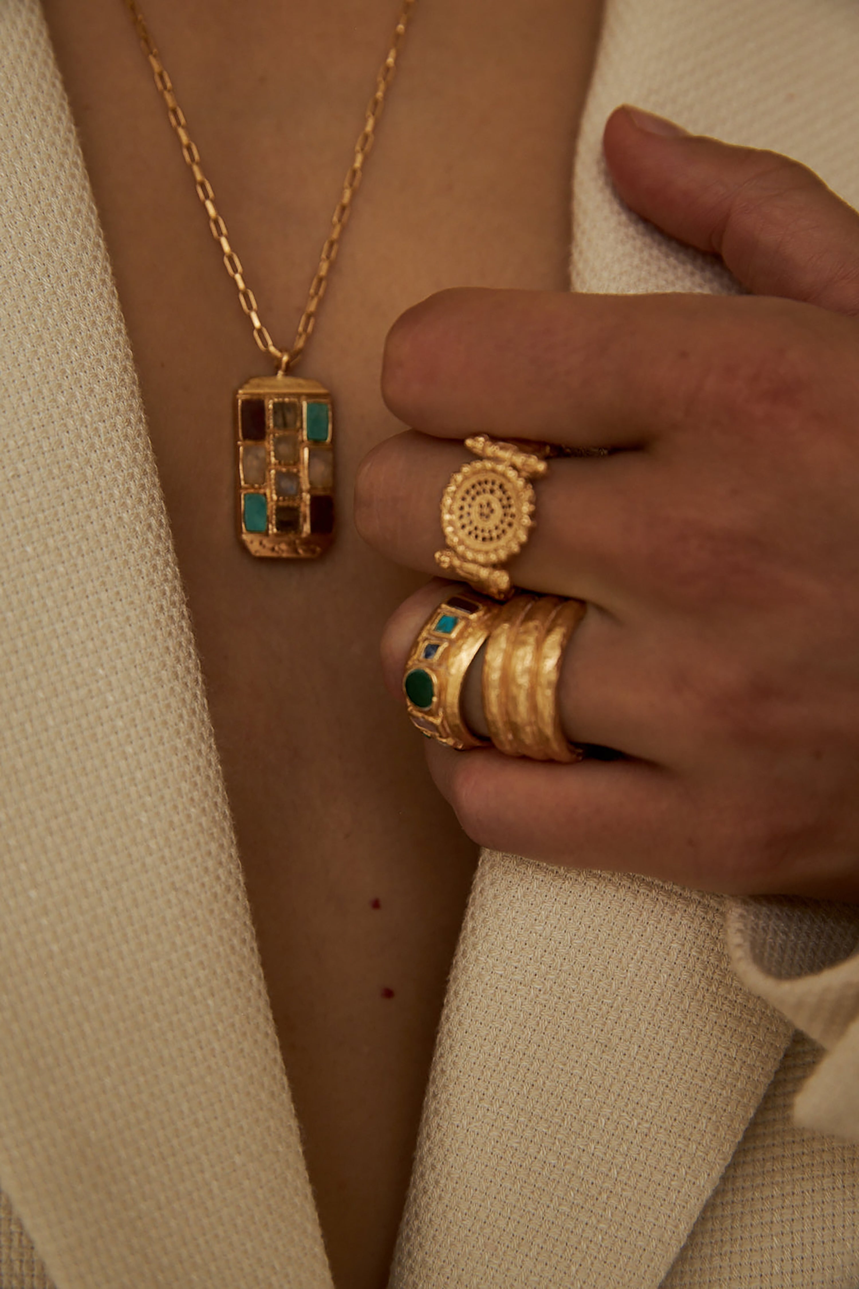 Kalani Ring - Gold with Gemstones