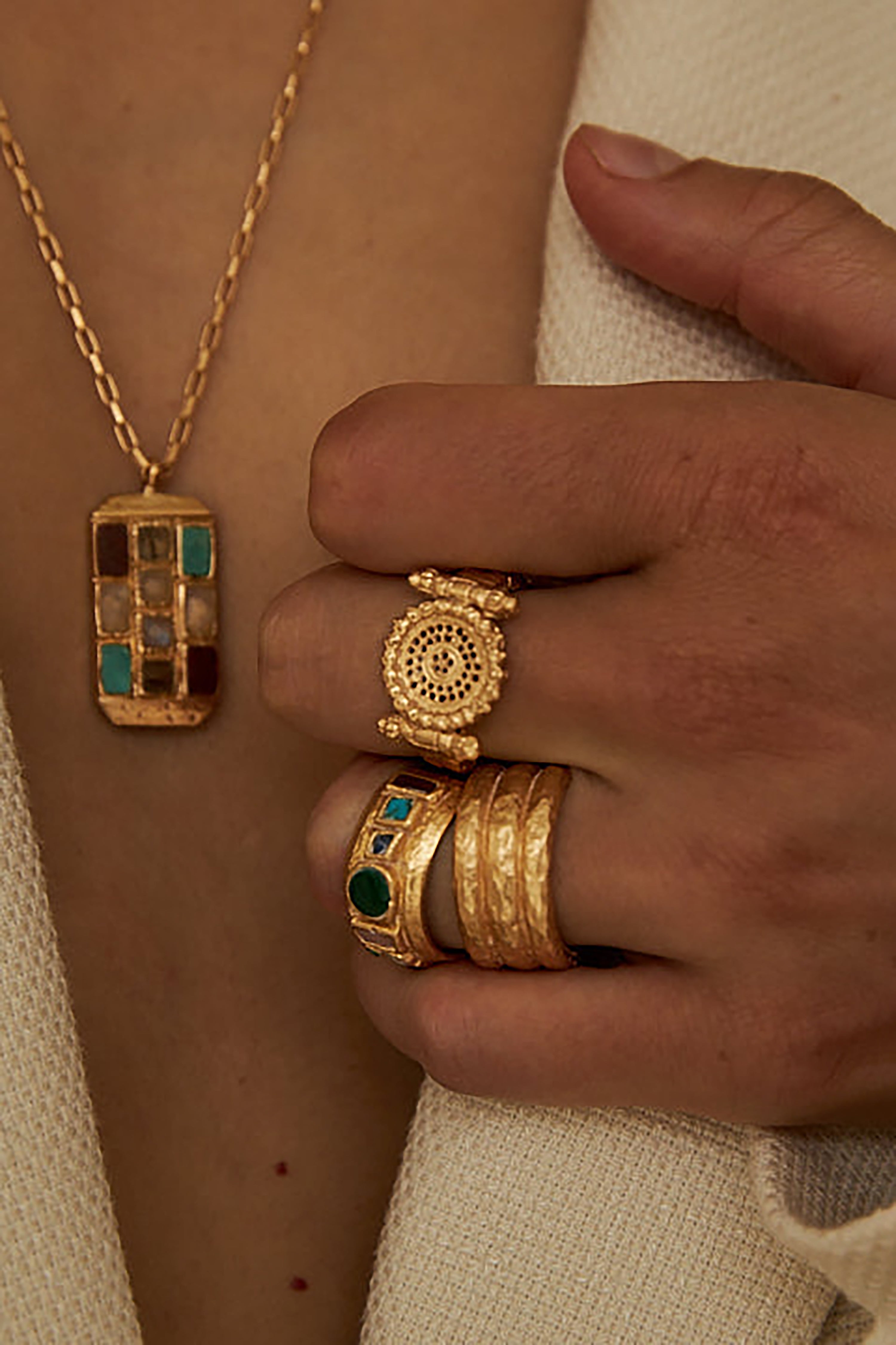 Kalani Ring - Gold with Gemstones