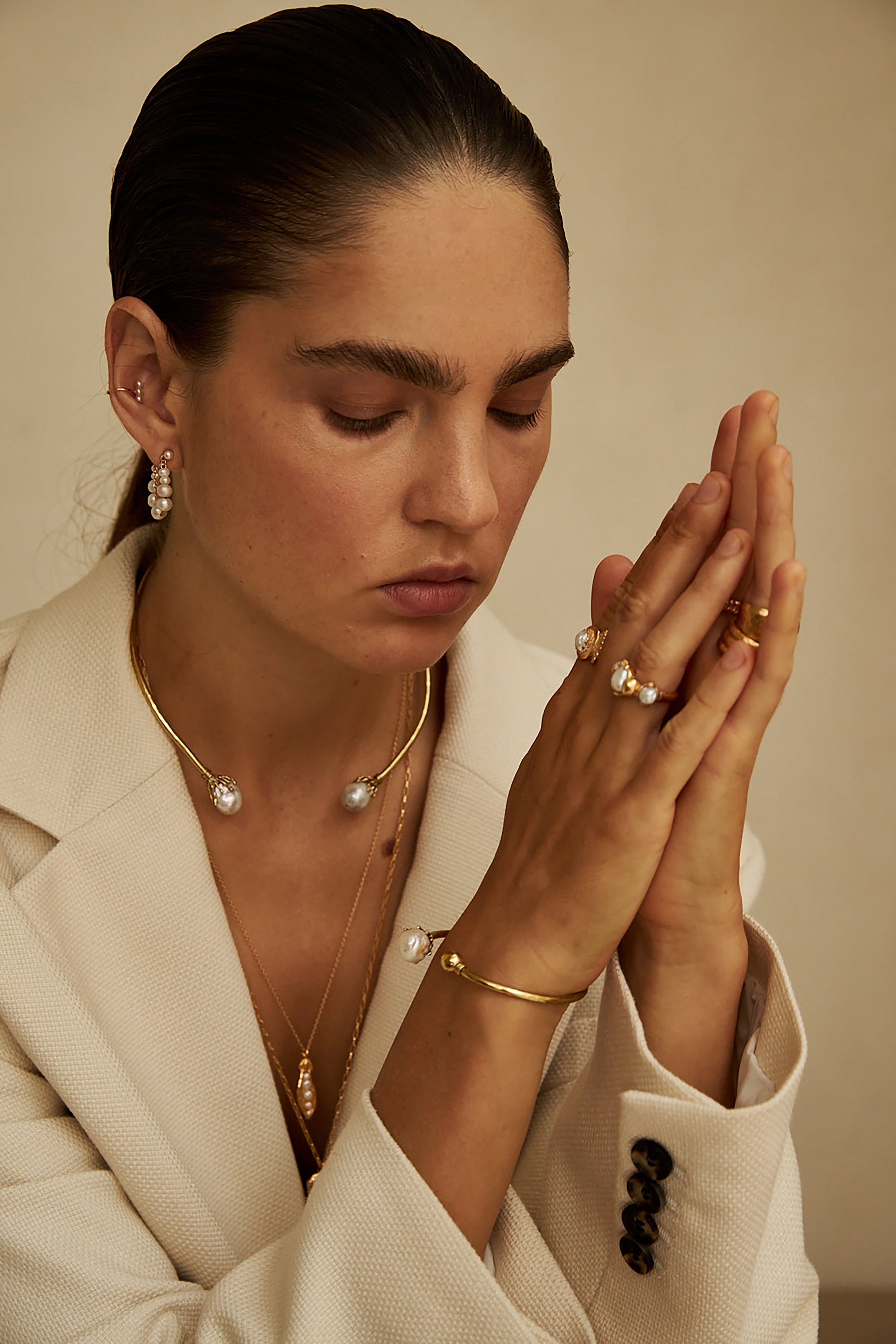 Keanu Ring - Gold with Pearls