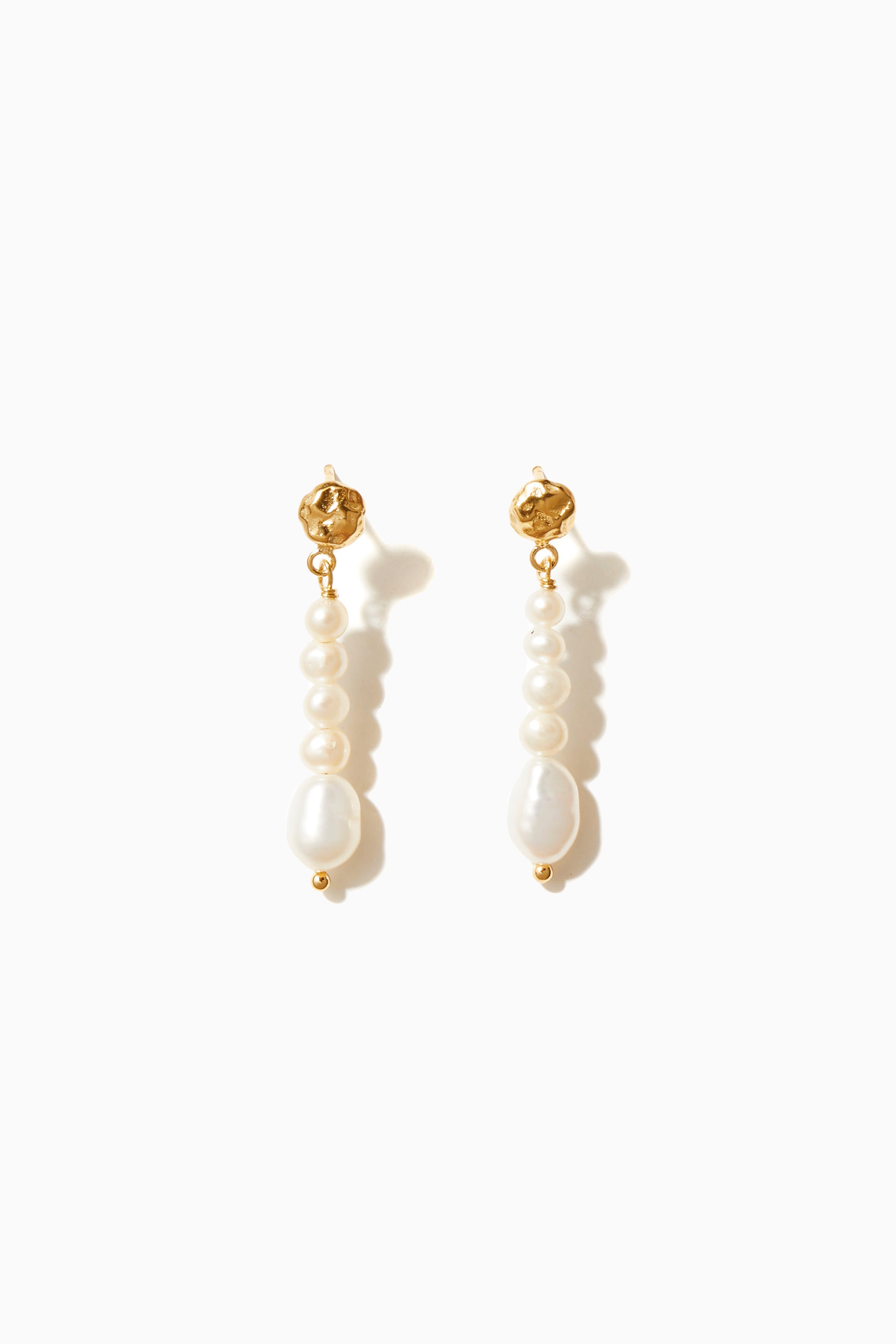 Maddy Earrings - Gold with Pearl