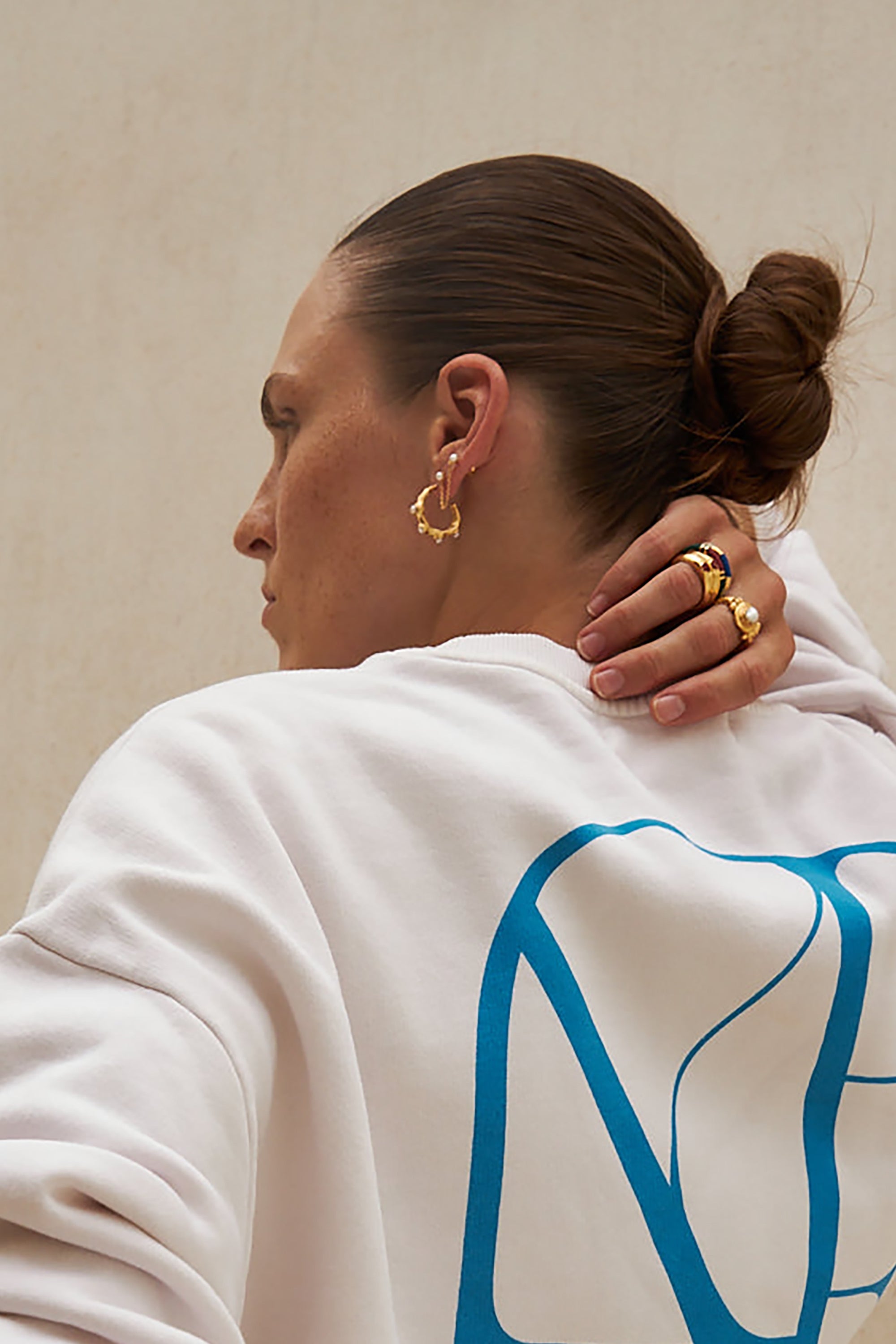 Madison Earrings - Gold with Pearl