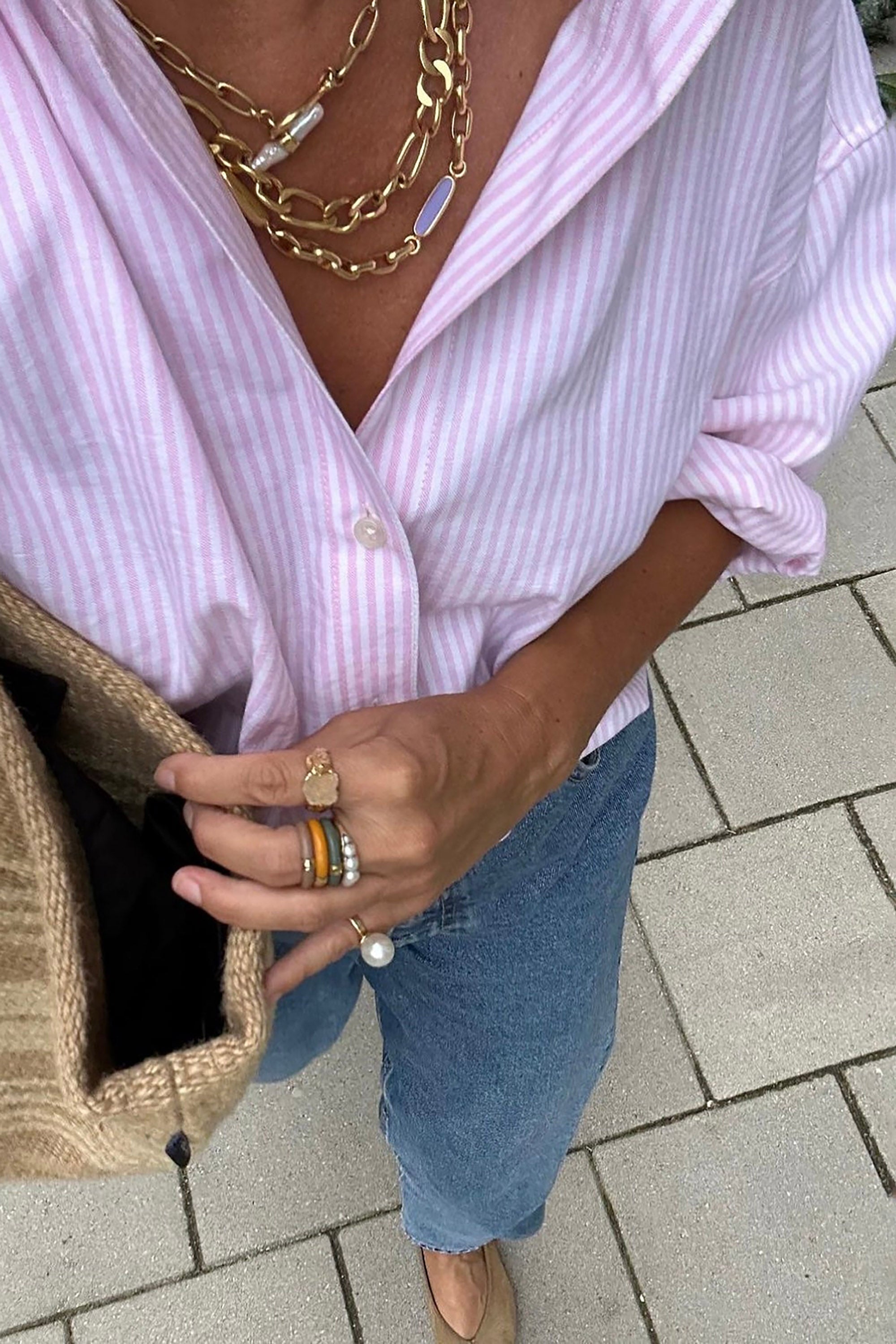 Mia Necklace - Gold w/ Pearl