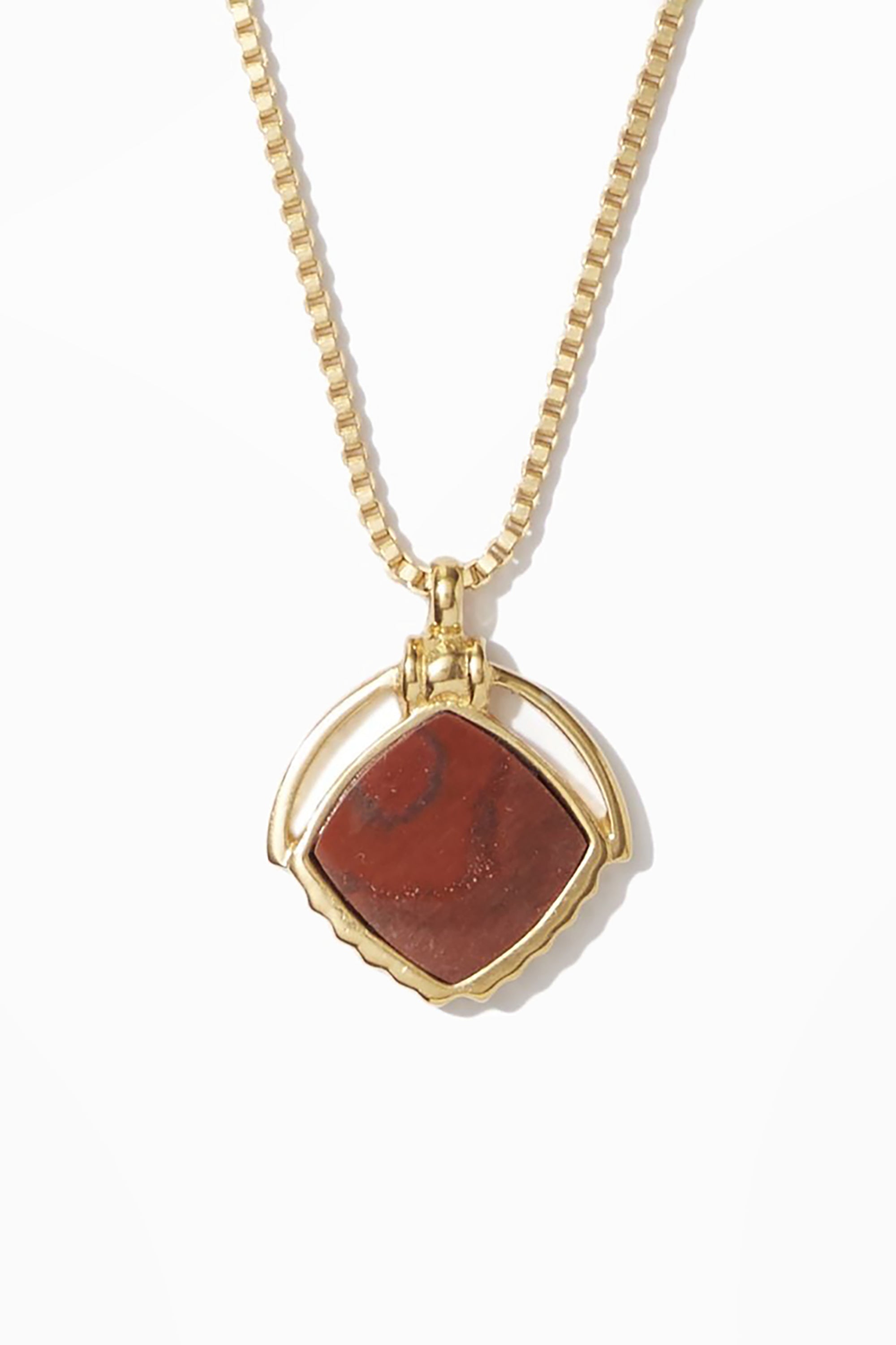 Neutres Necklace - Gold w/ Red Coral