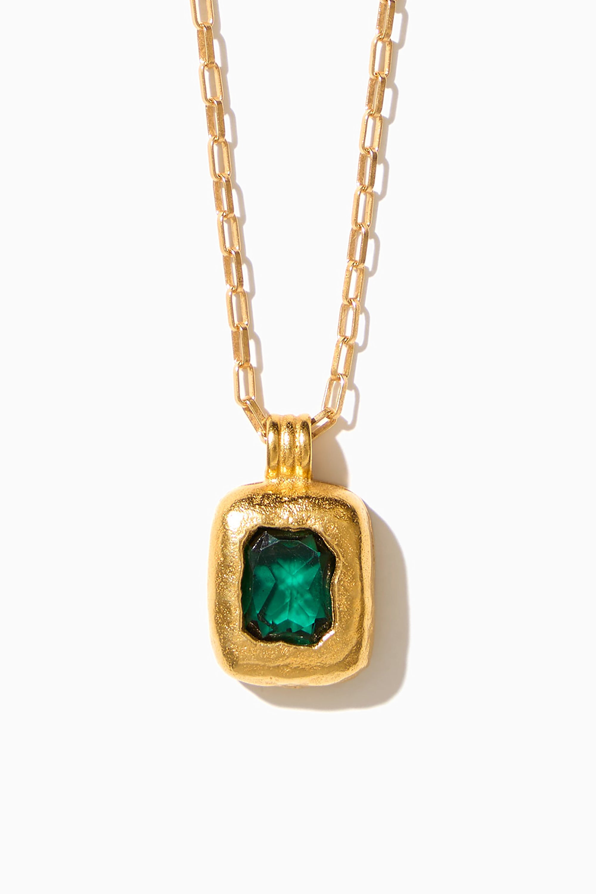 Paloma Necklace - Gold w/ Malachite