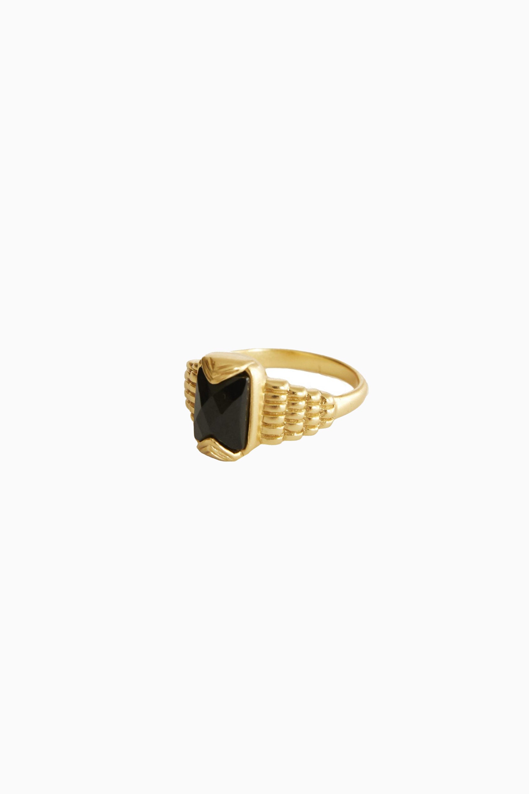 Vosges Ring - Gold with Black