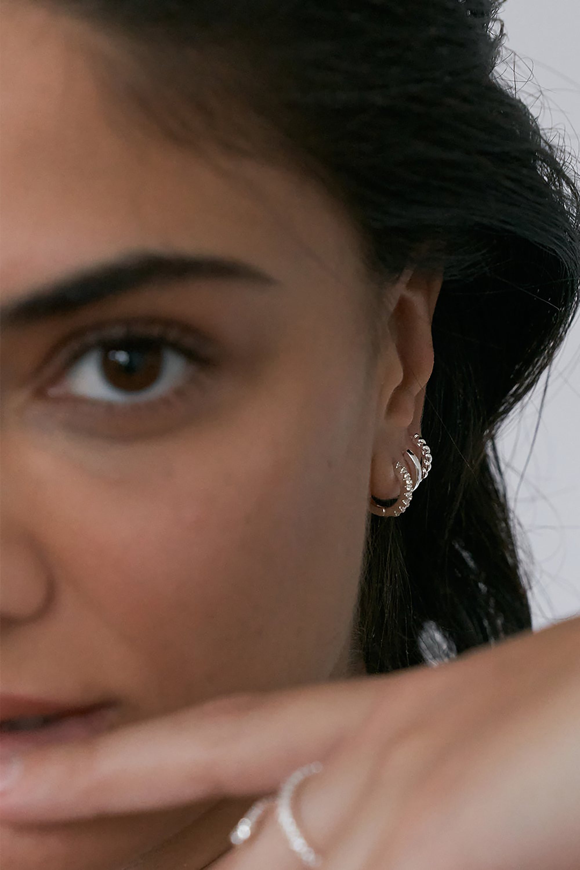 3-Pack Mini Huggie Hoops - Silver