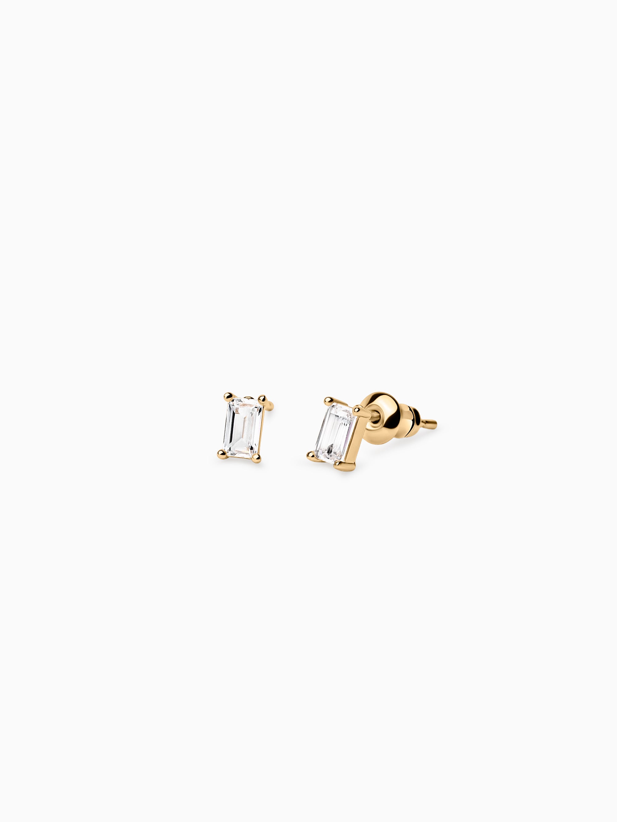 Baguette Studs - Gold