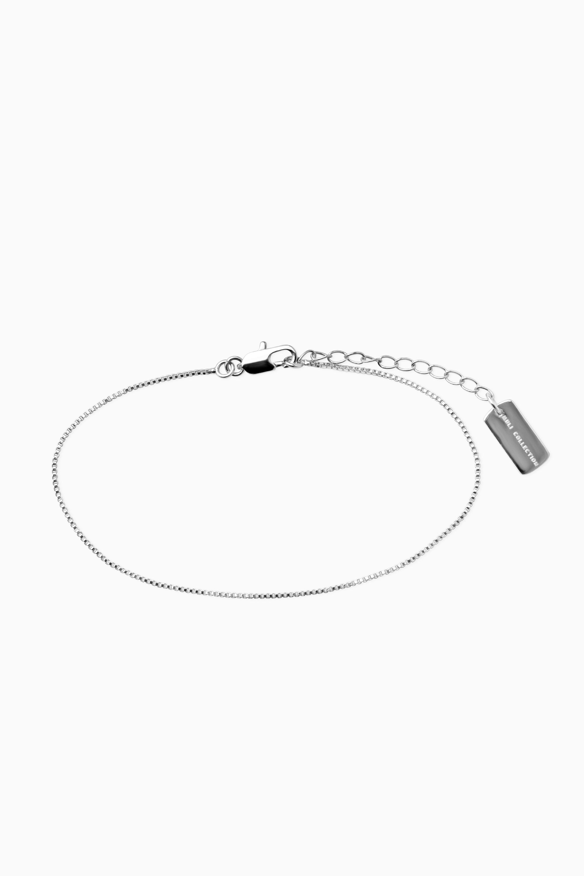 Box Chain Anklet - Silver