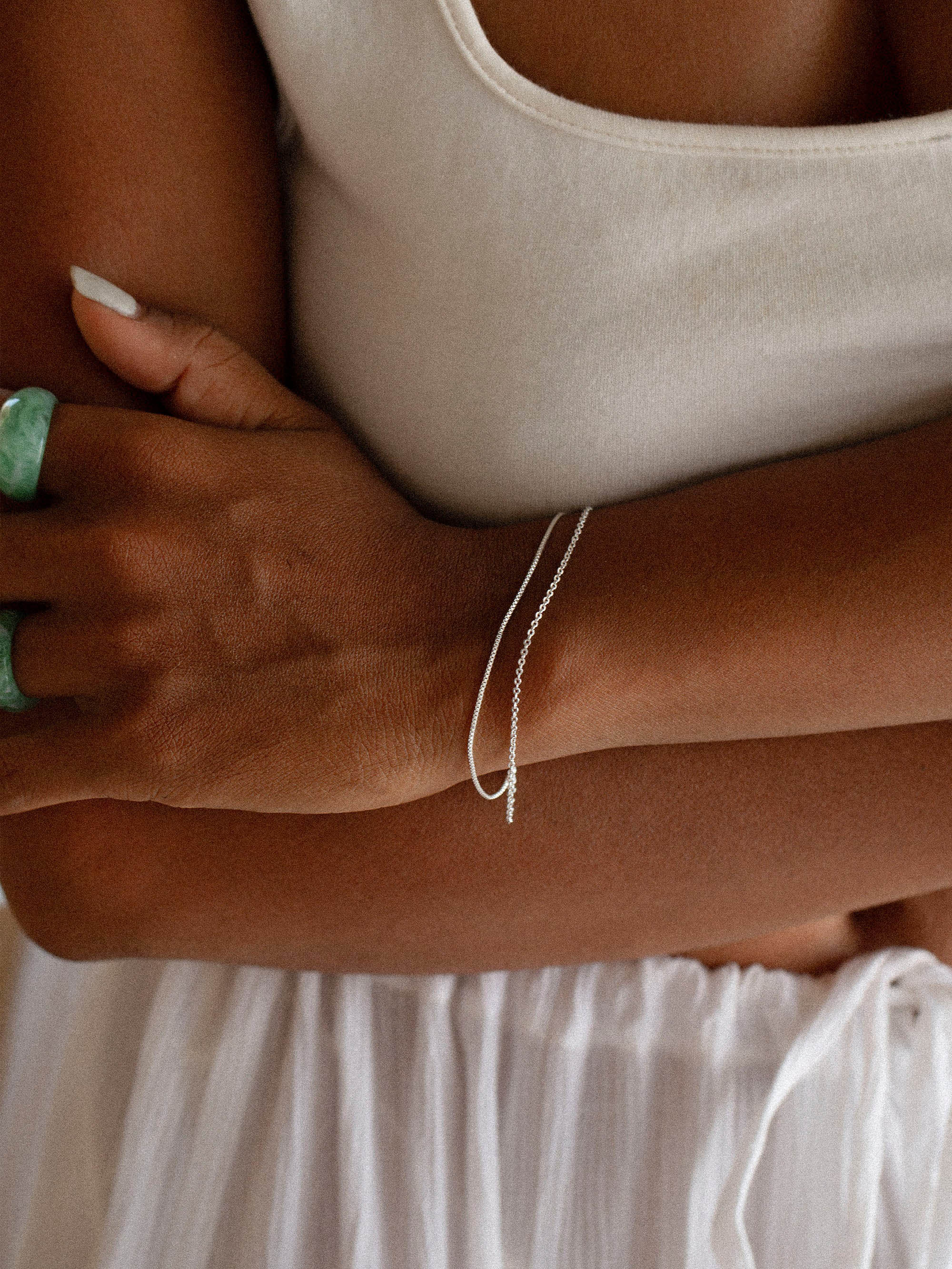 Box Chain Bracelet - Silver