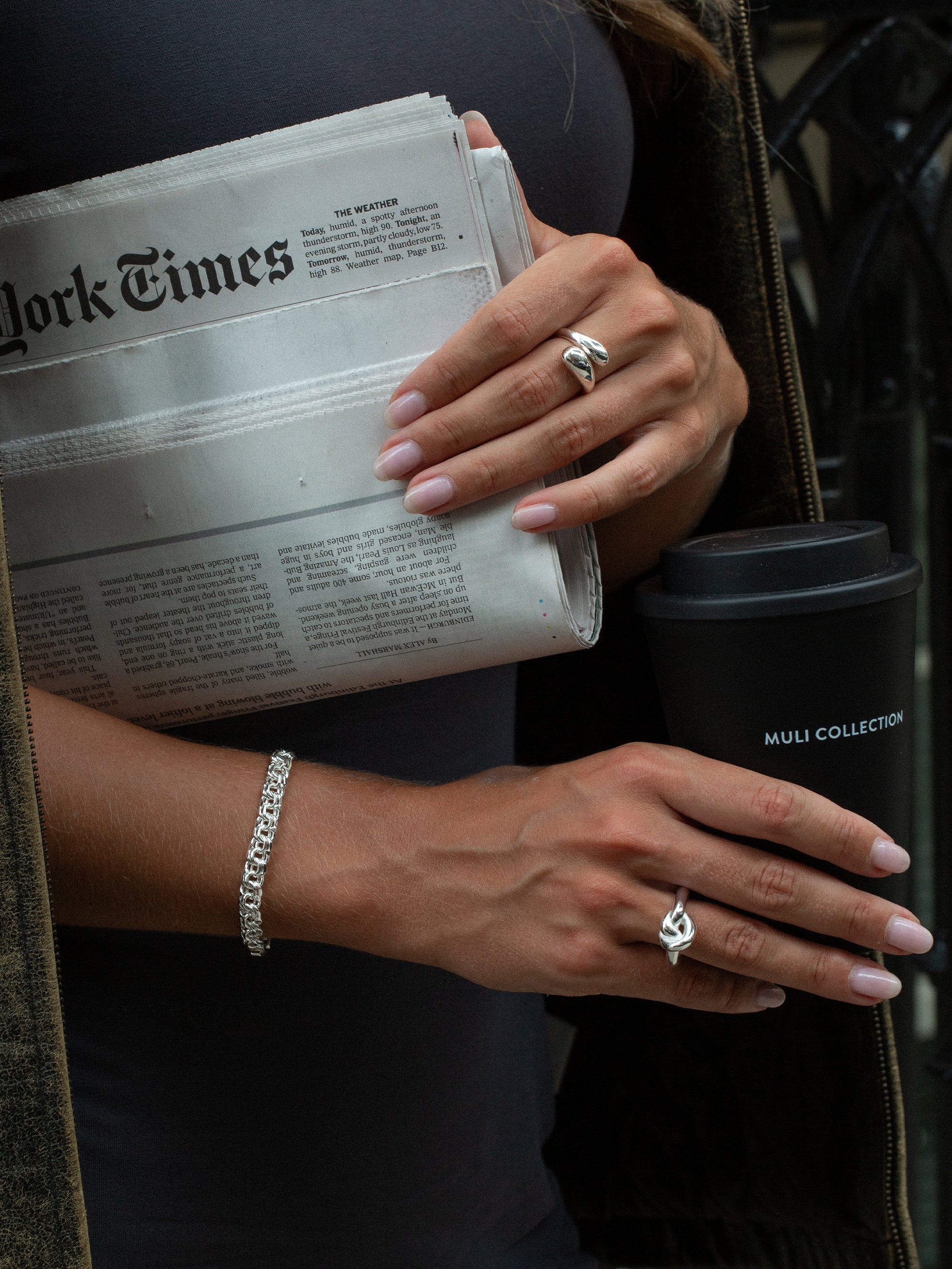 Chunky Knot Ring - Silver