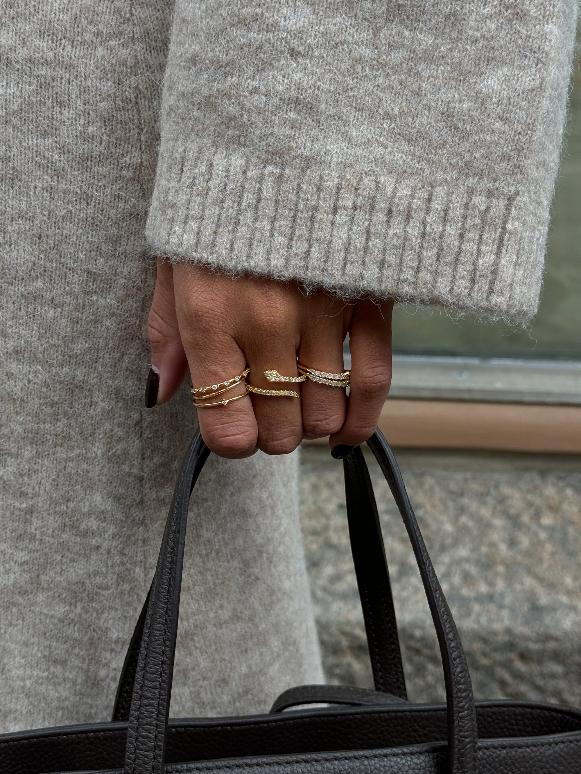 Marquise Stacker Ring - Gold