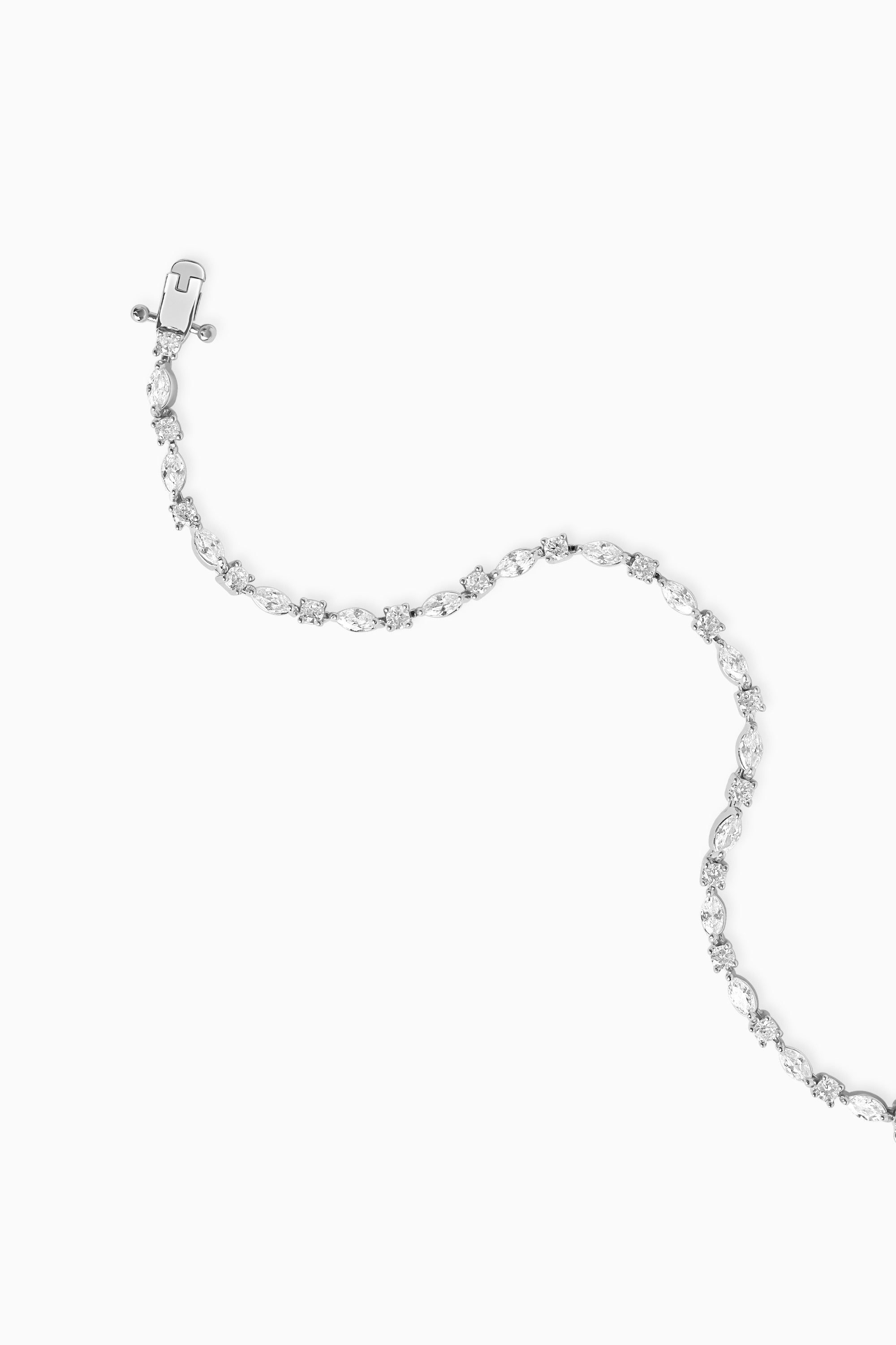 Marquise Tennis Bracelet - Silver