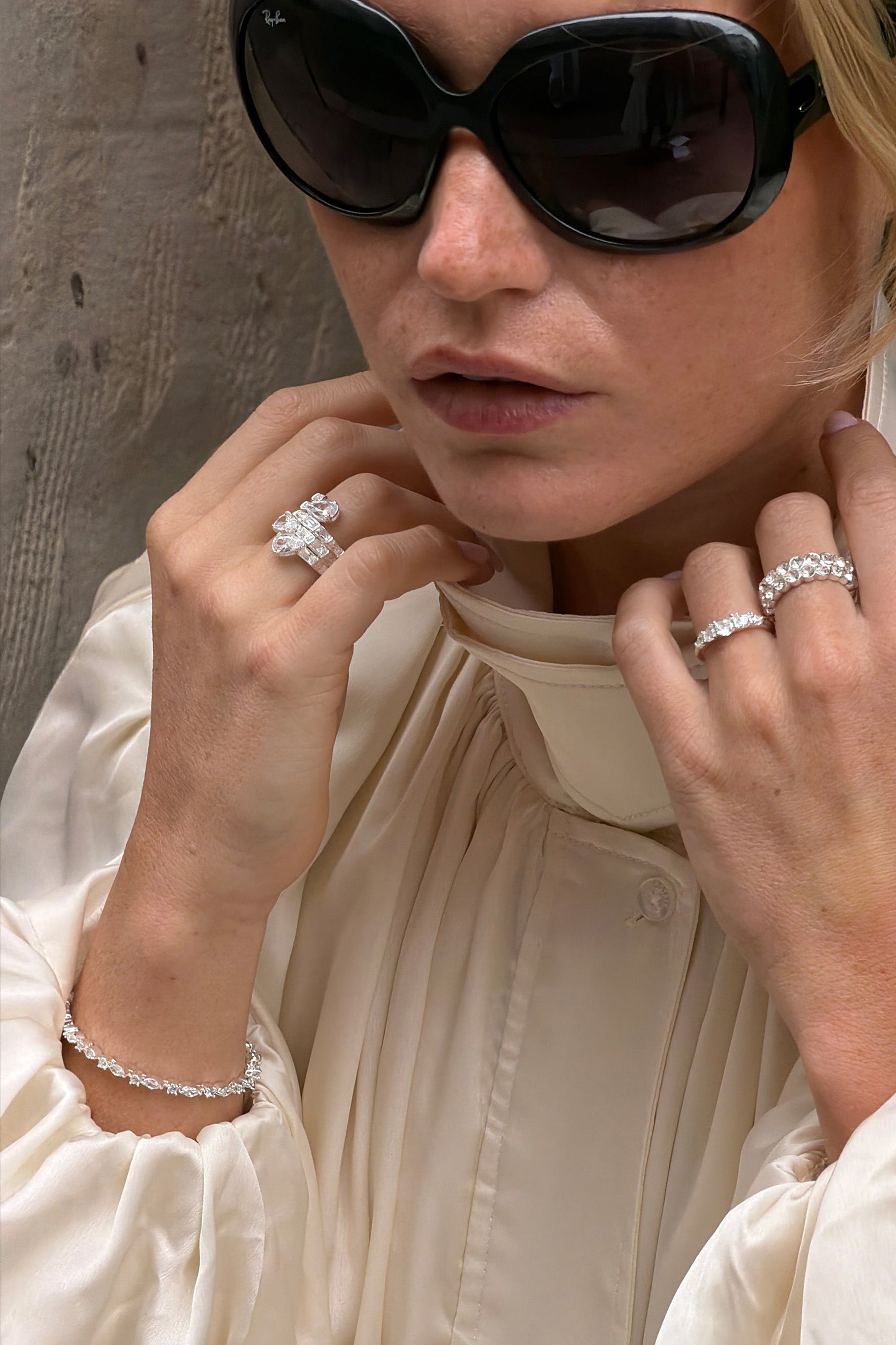 Marquise Tennis Bracelet - Silver