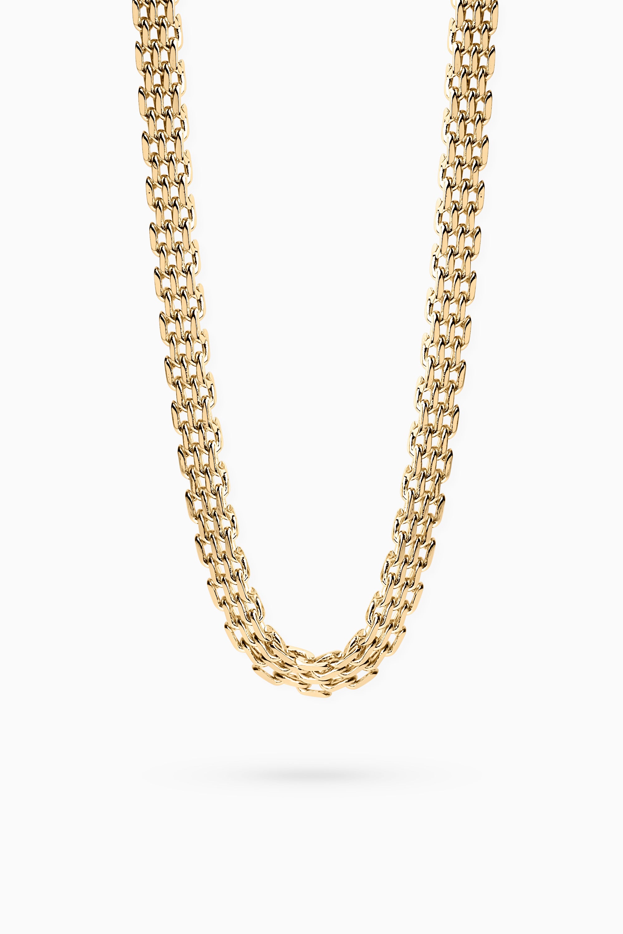 Mesh Link Necklace - Gold