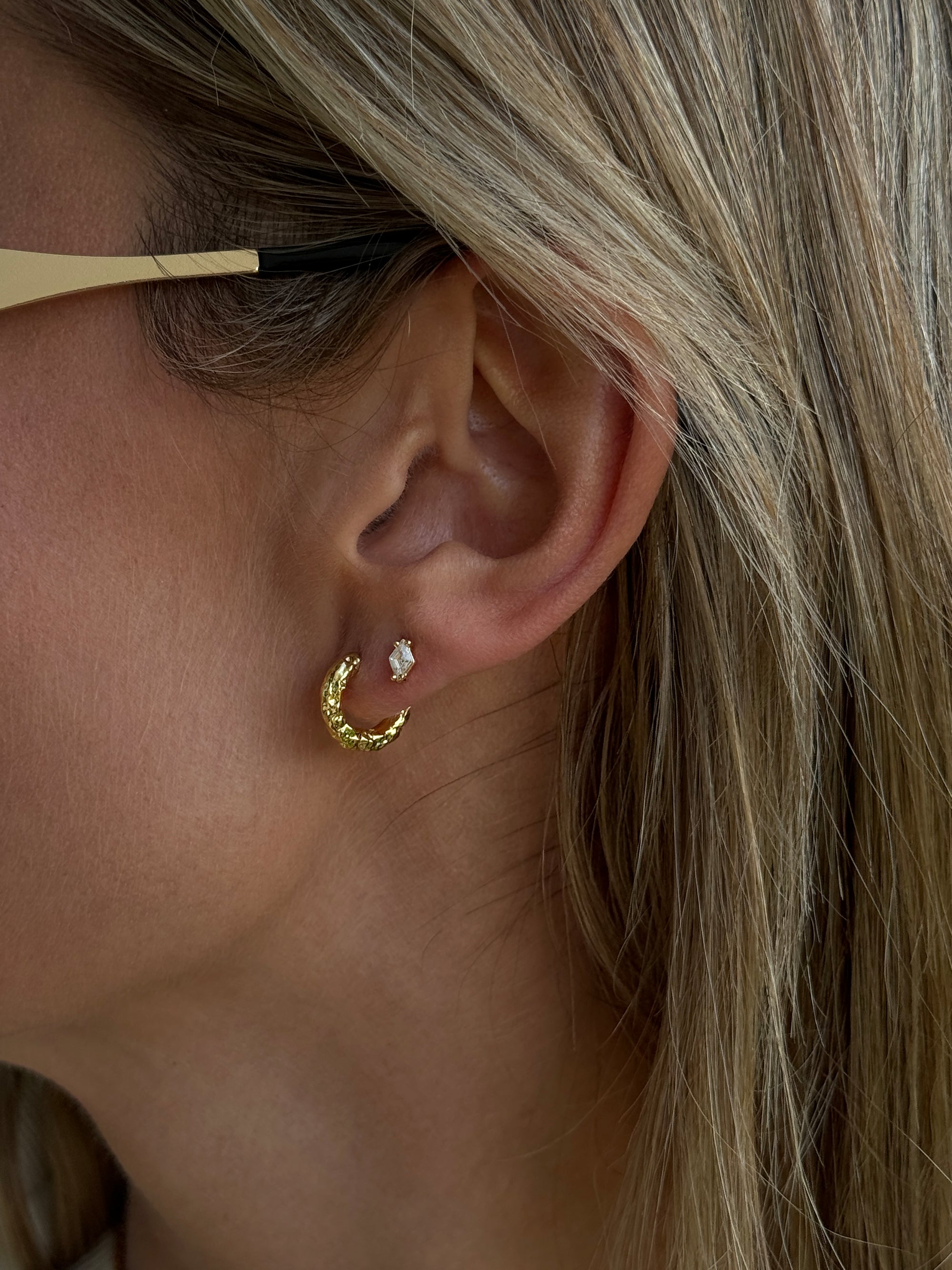 Rhombus Studs - Gold
