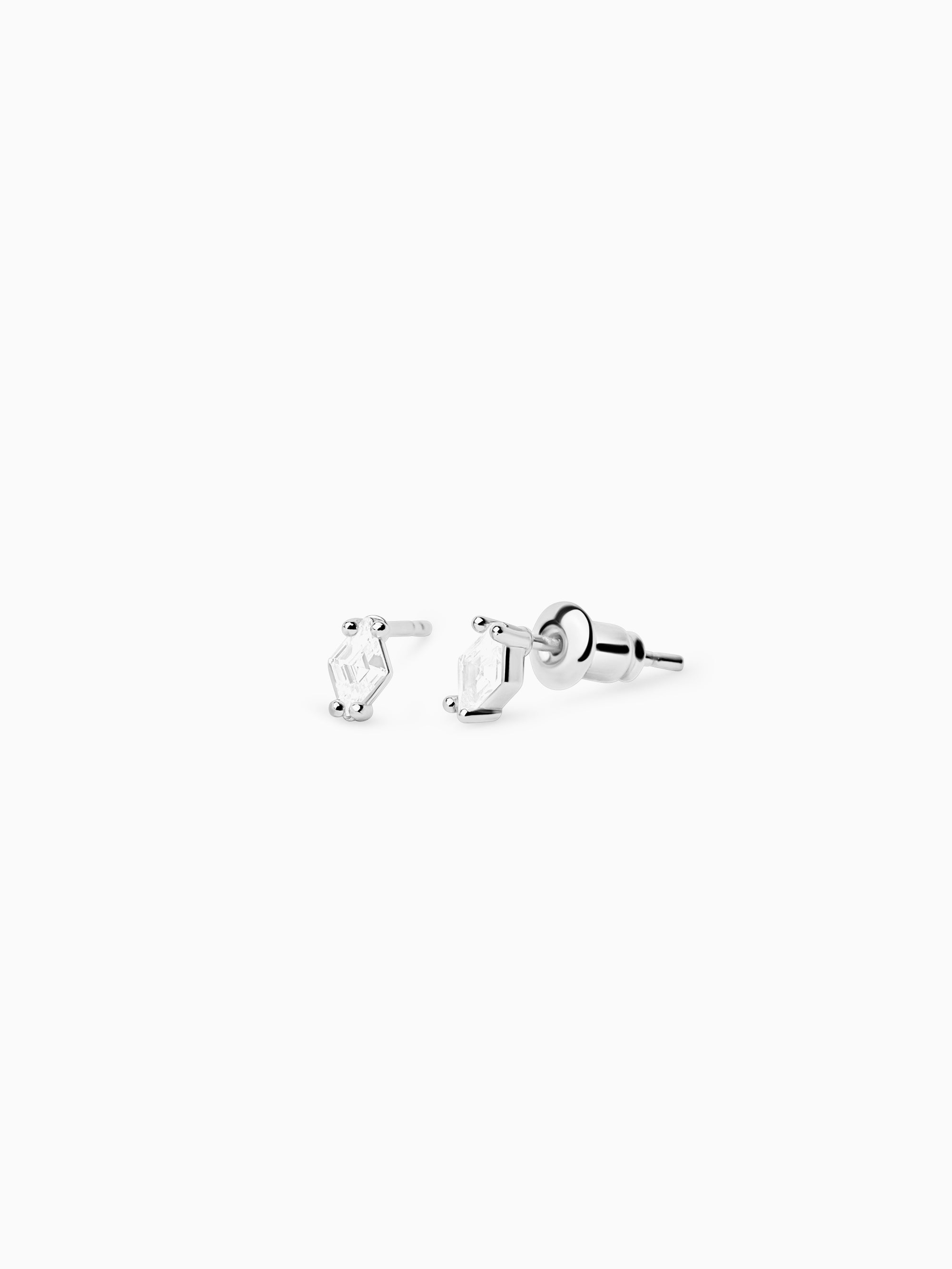 Rhombus Studs - Silver