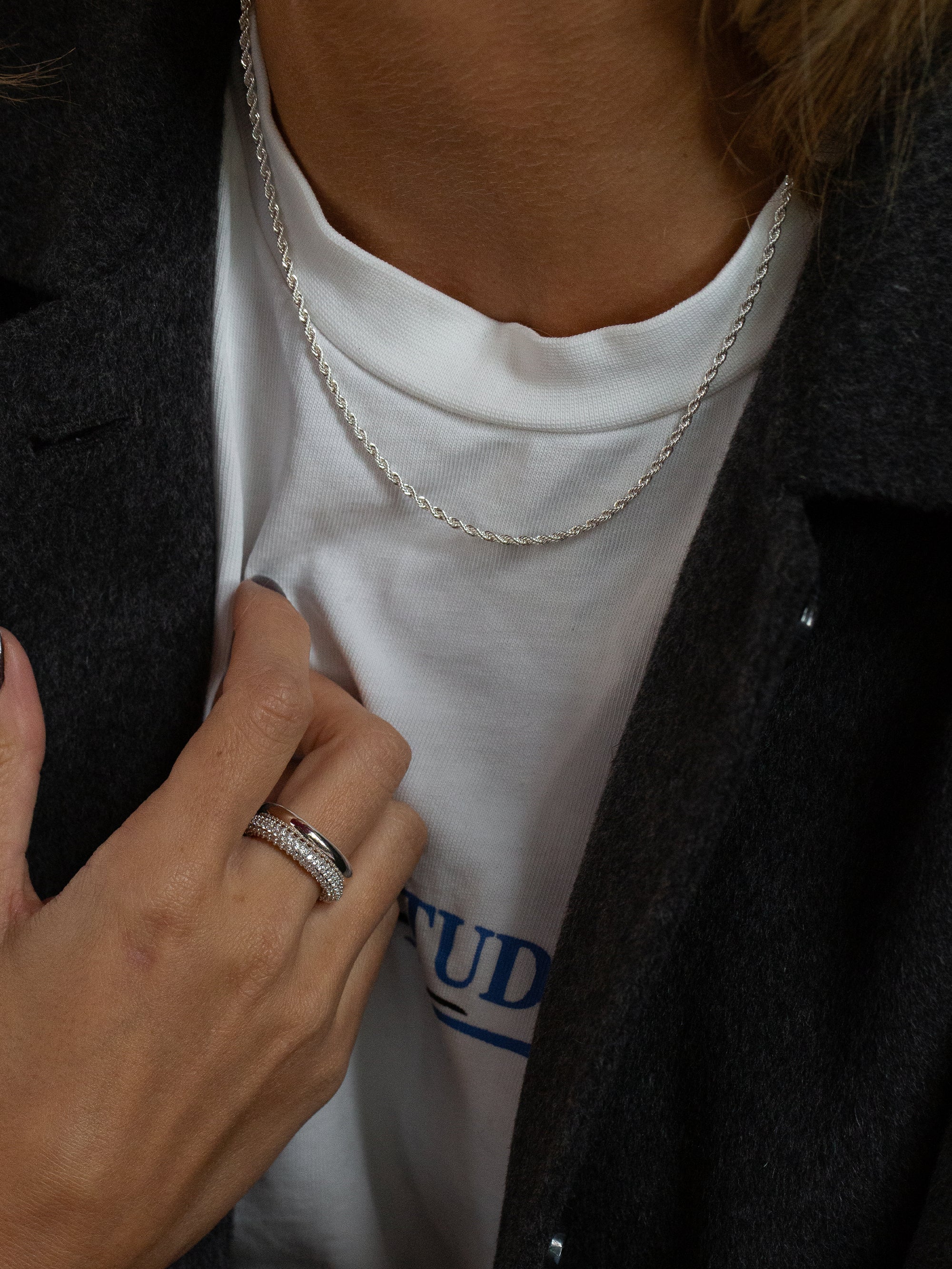 Rope Chain Necklace - Silver