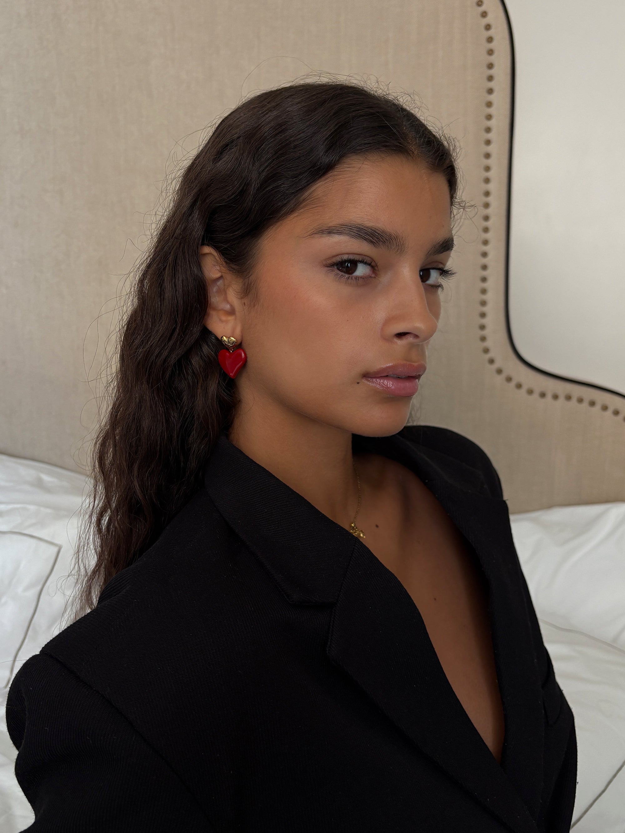 Scarlet Heart Earring - Gold