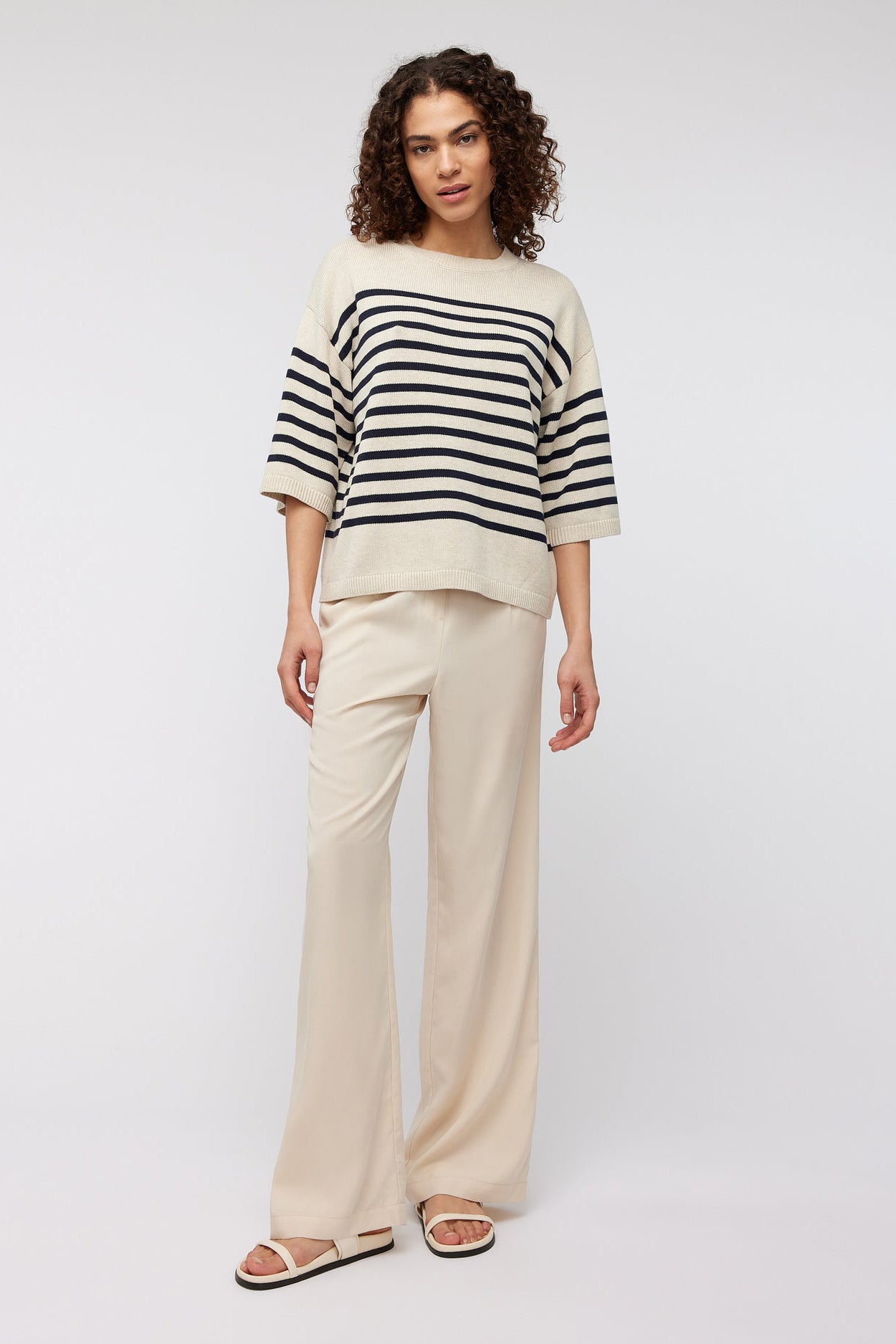Nanda Pullover - Sand Stripe
