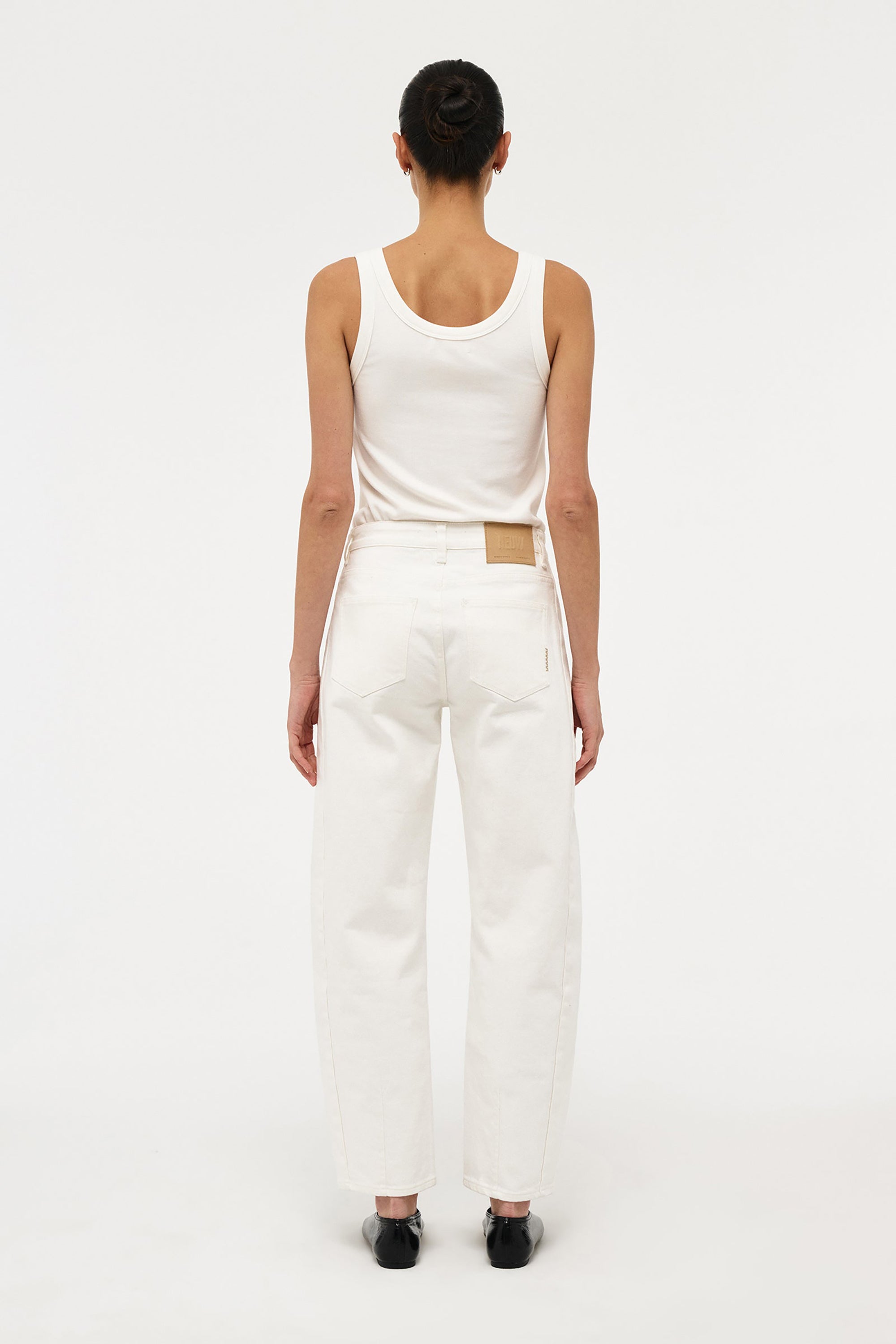 Amber Barrel Jeans - Fresh White