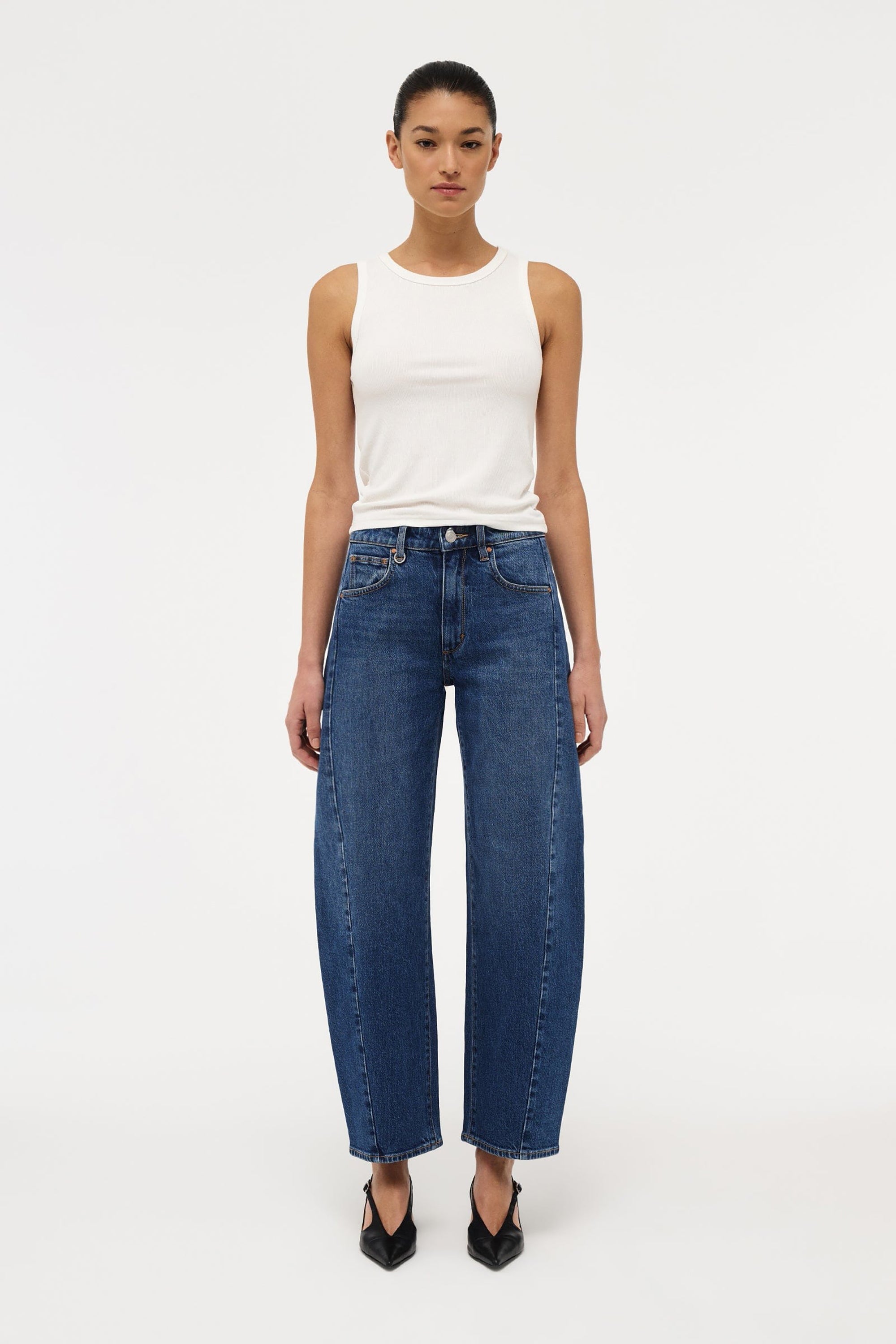 Amber Barrel Jeans - Iris