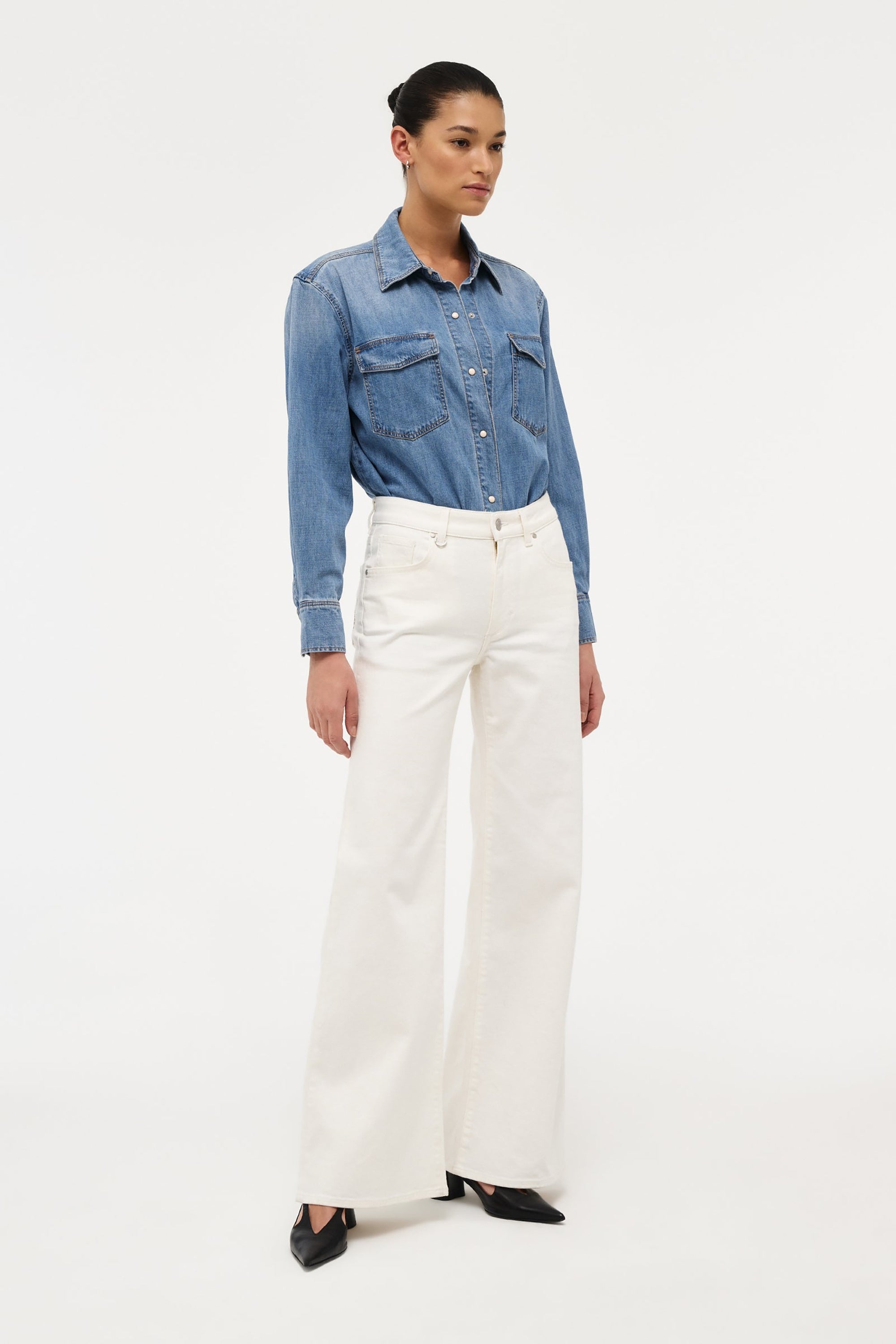 Eva Wide Jeans - White