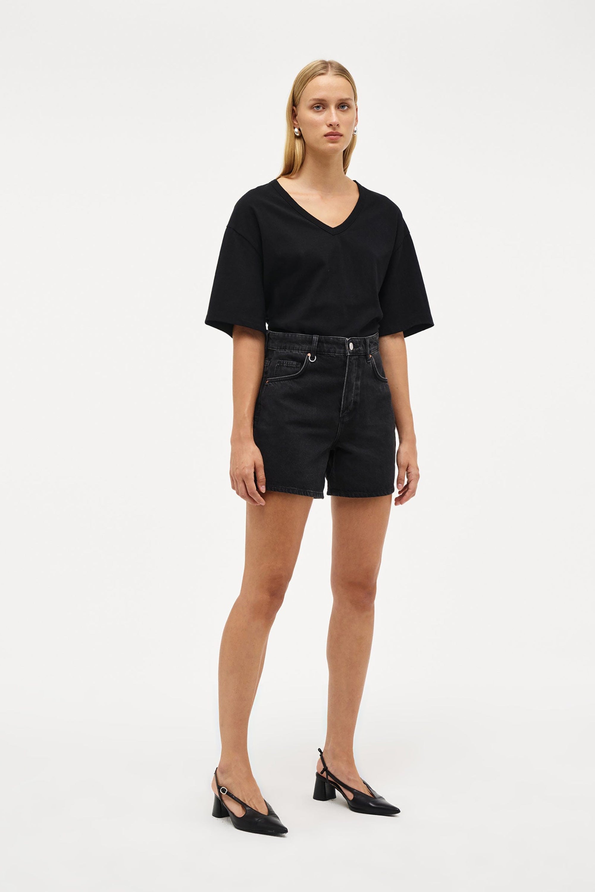 Eva Short French - Washed Black