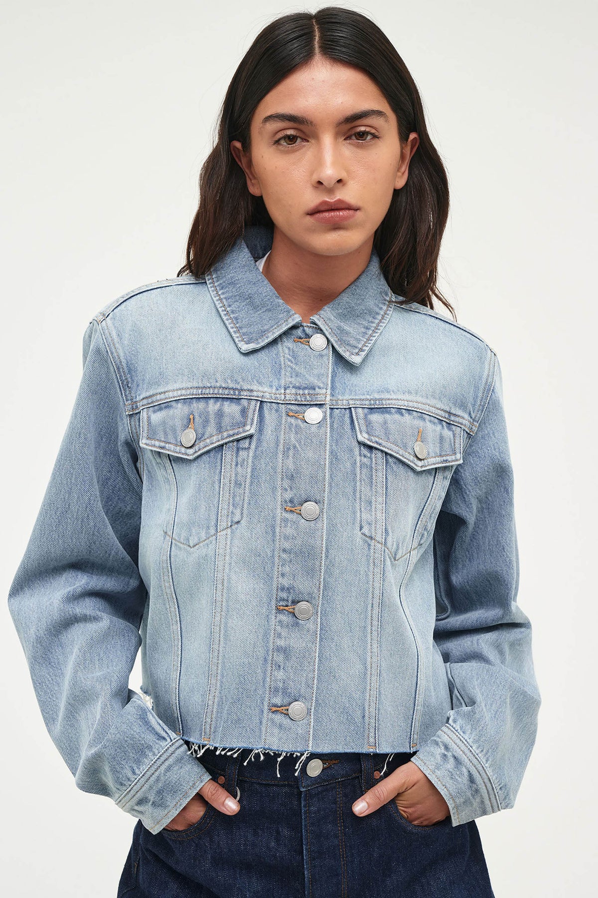 Origami Denim Jacket - Light Vintage Indigo