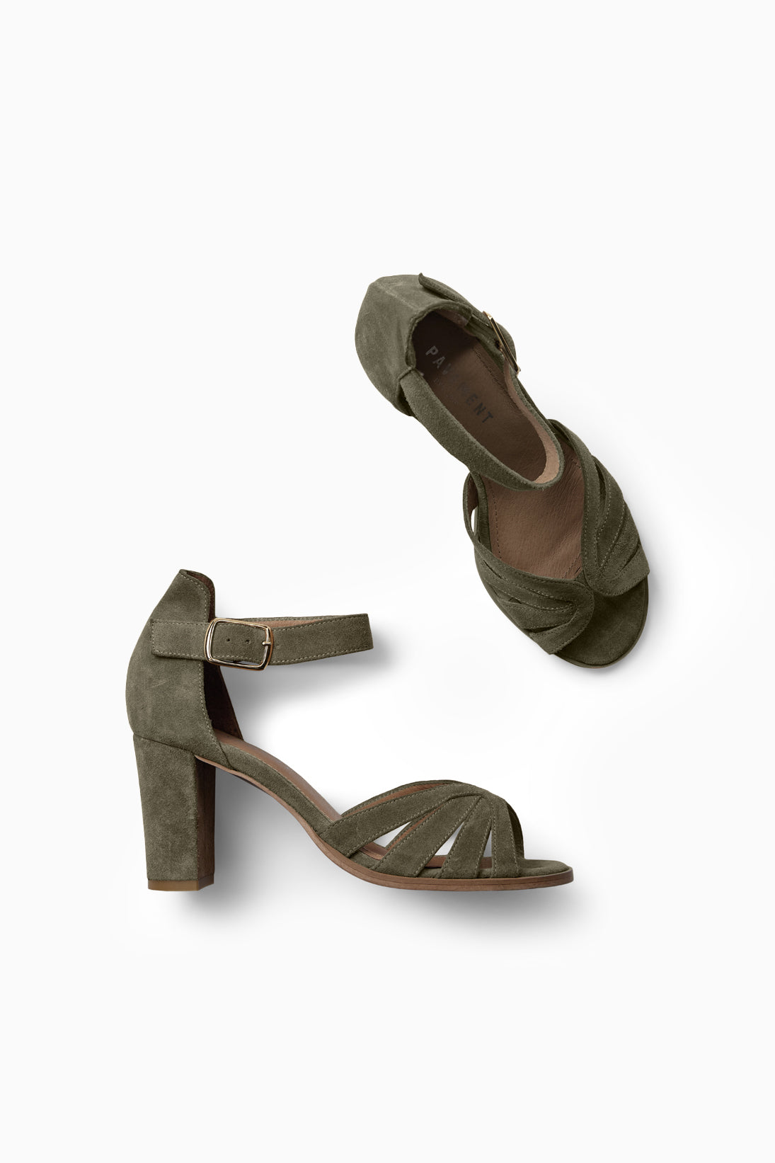 Gillian Heels - Dust Green Suede