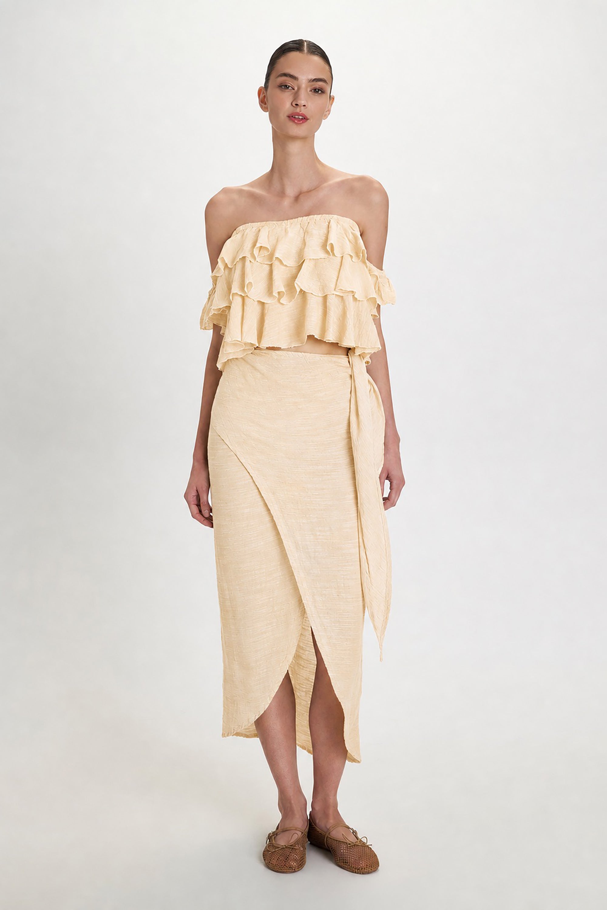 Gauze Pareo Skirt - Butter