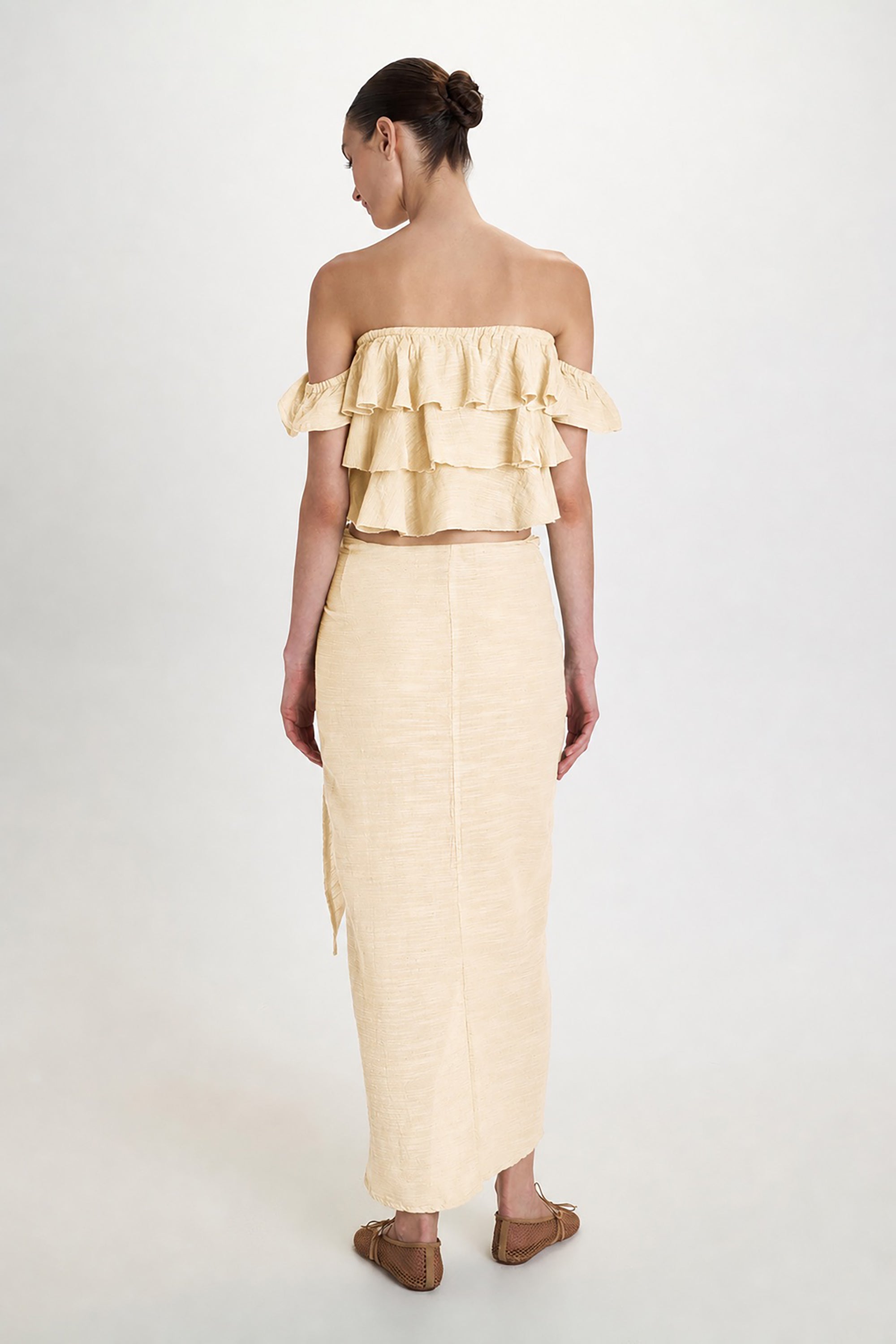 Gauze Pareo Skirt - Butter