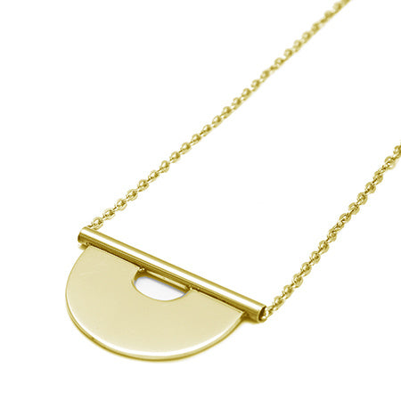 Round Tube Necklace - Gold