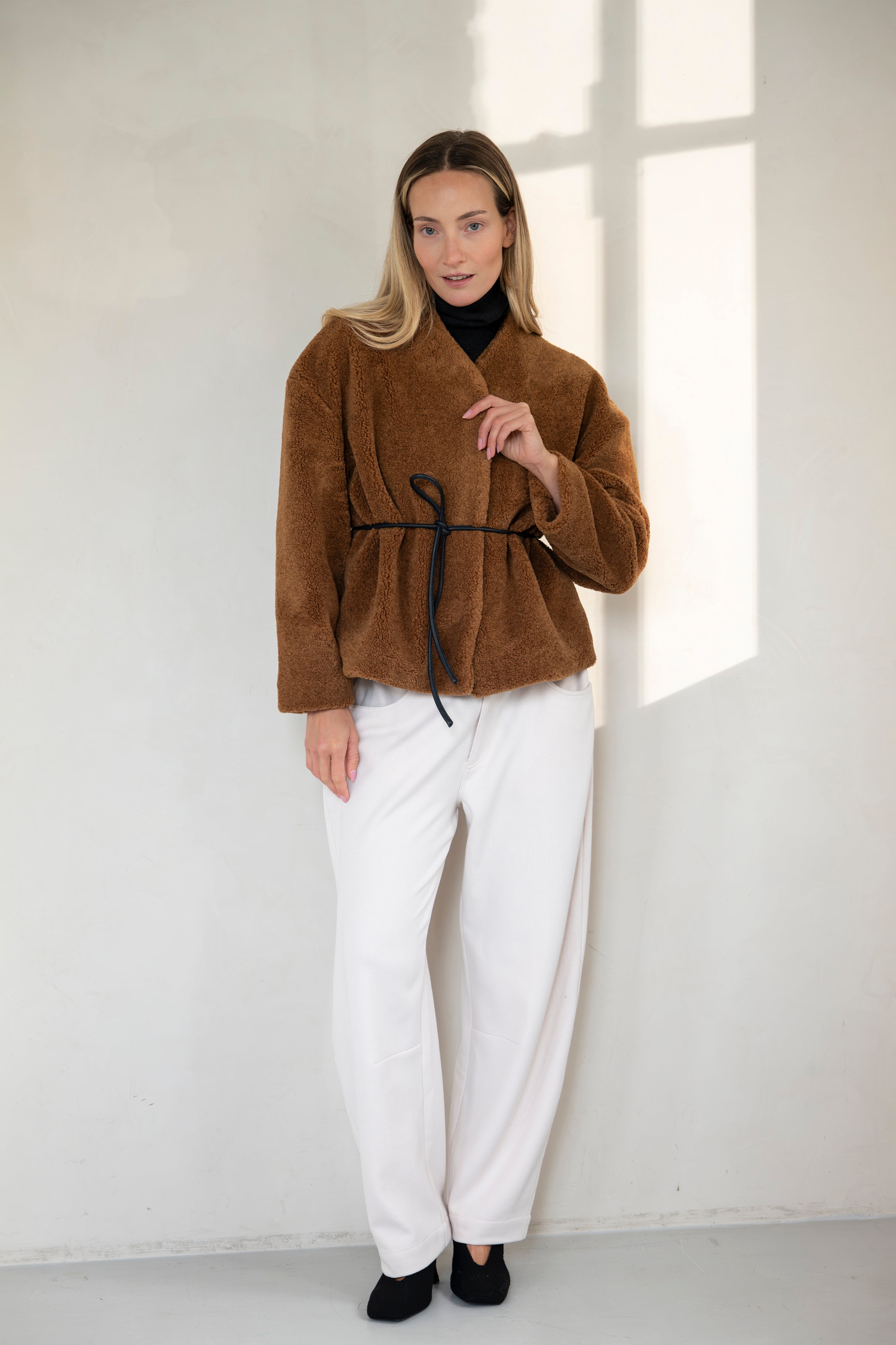 Celio Fake Fur Jacket - Mocca