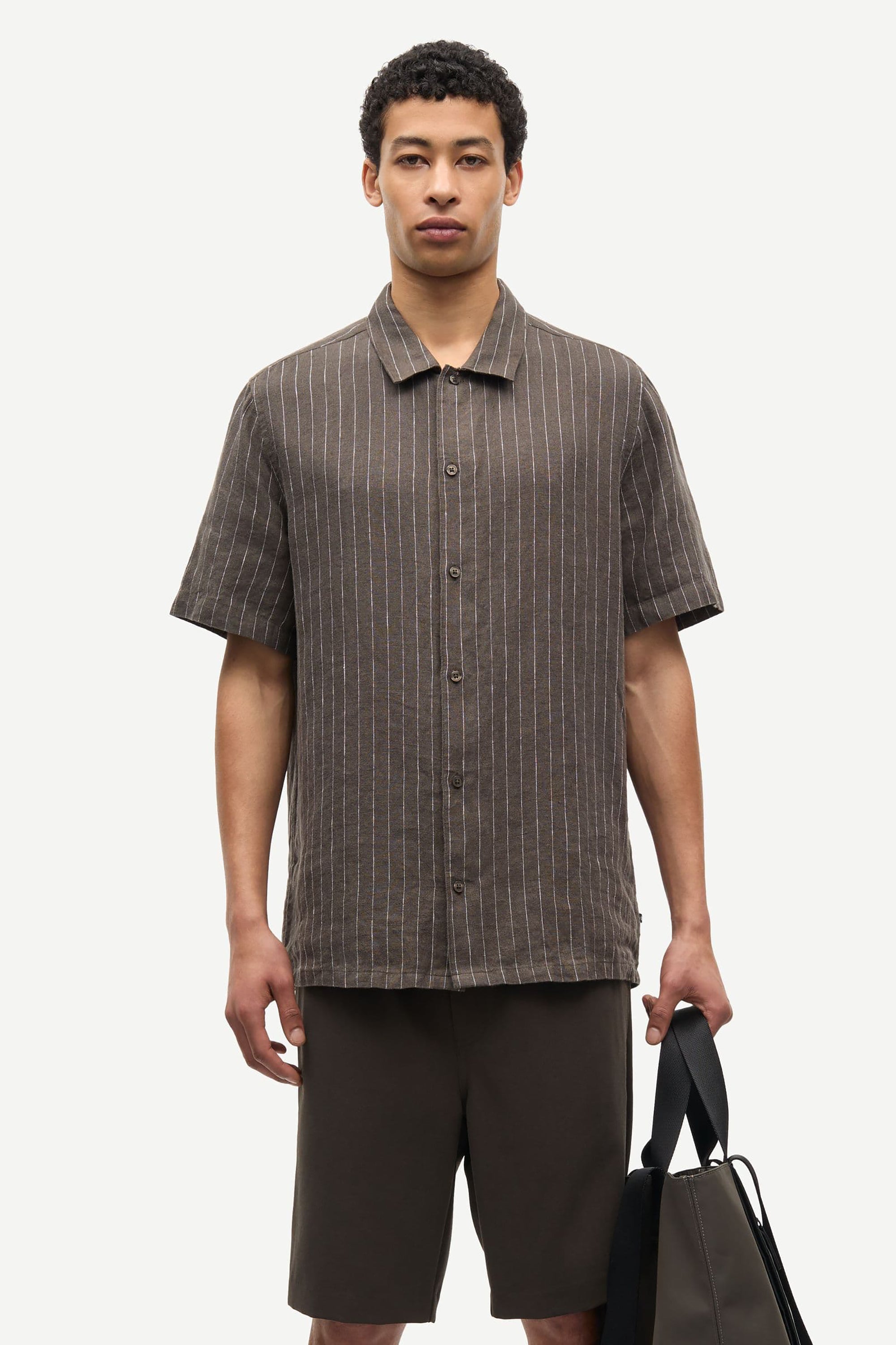 Saavan JX Shirt - Black Olive Stripe