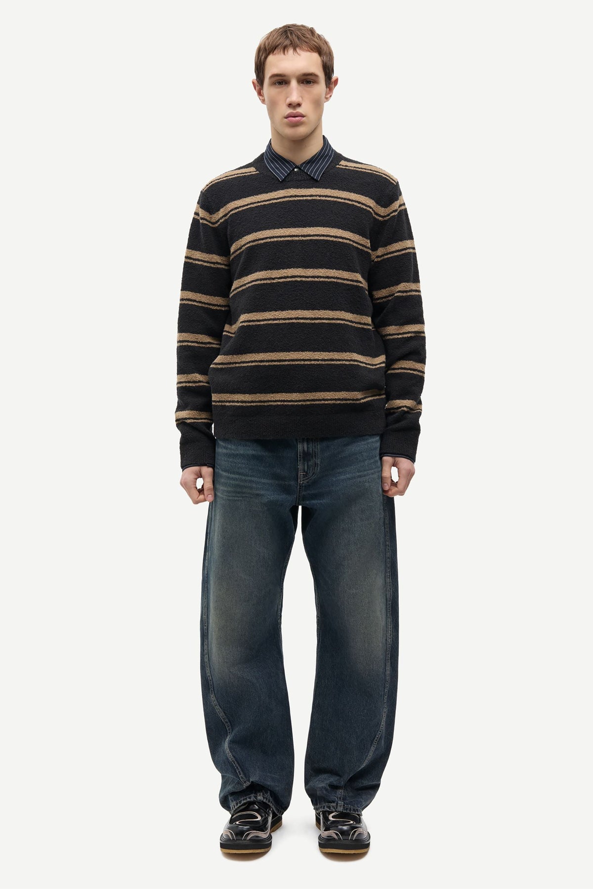 Sanino Sweater - Lead Gray Stripe
