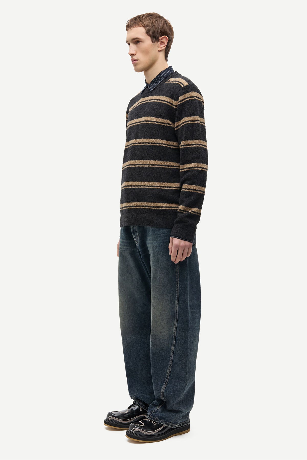 Sanino Sweater - Lead Gray Stripe