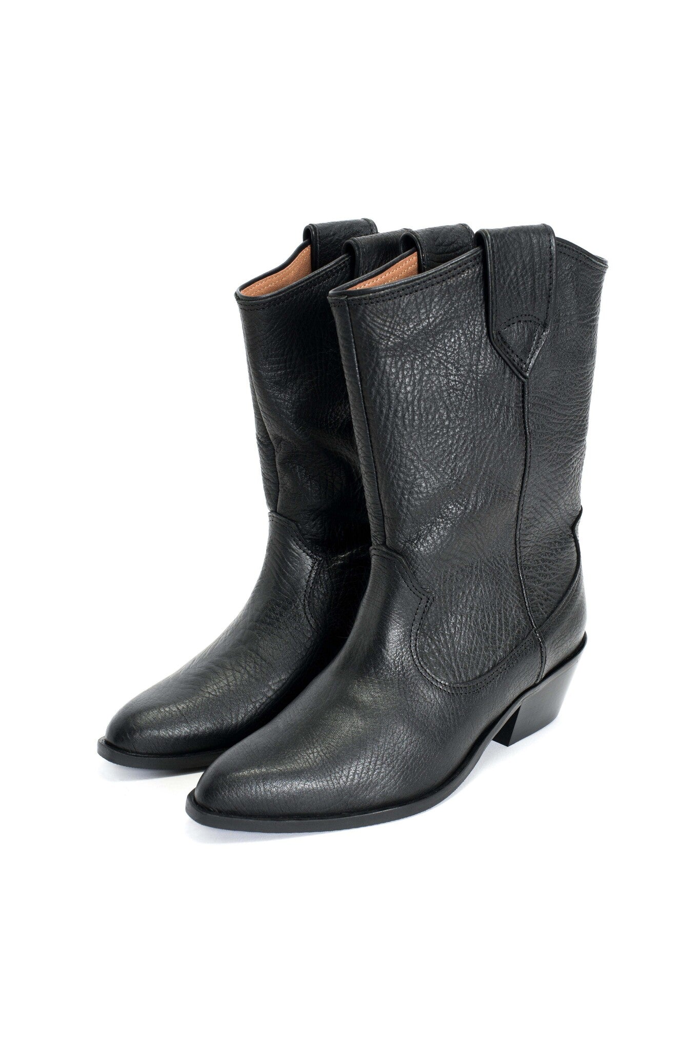Saseline 35 Grained Leather Boots - Black