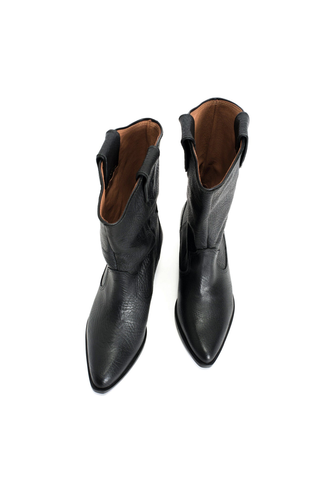 Saseline 35 Grained Leather Boots - Black