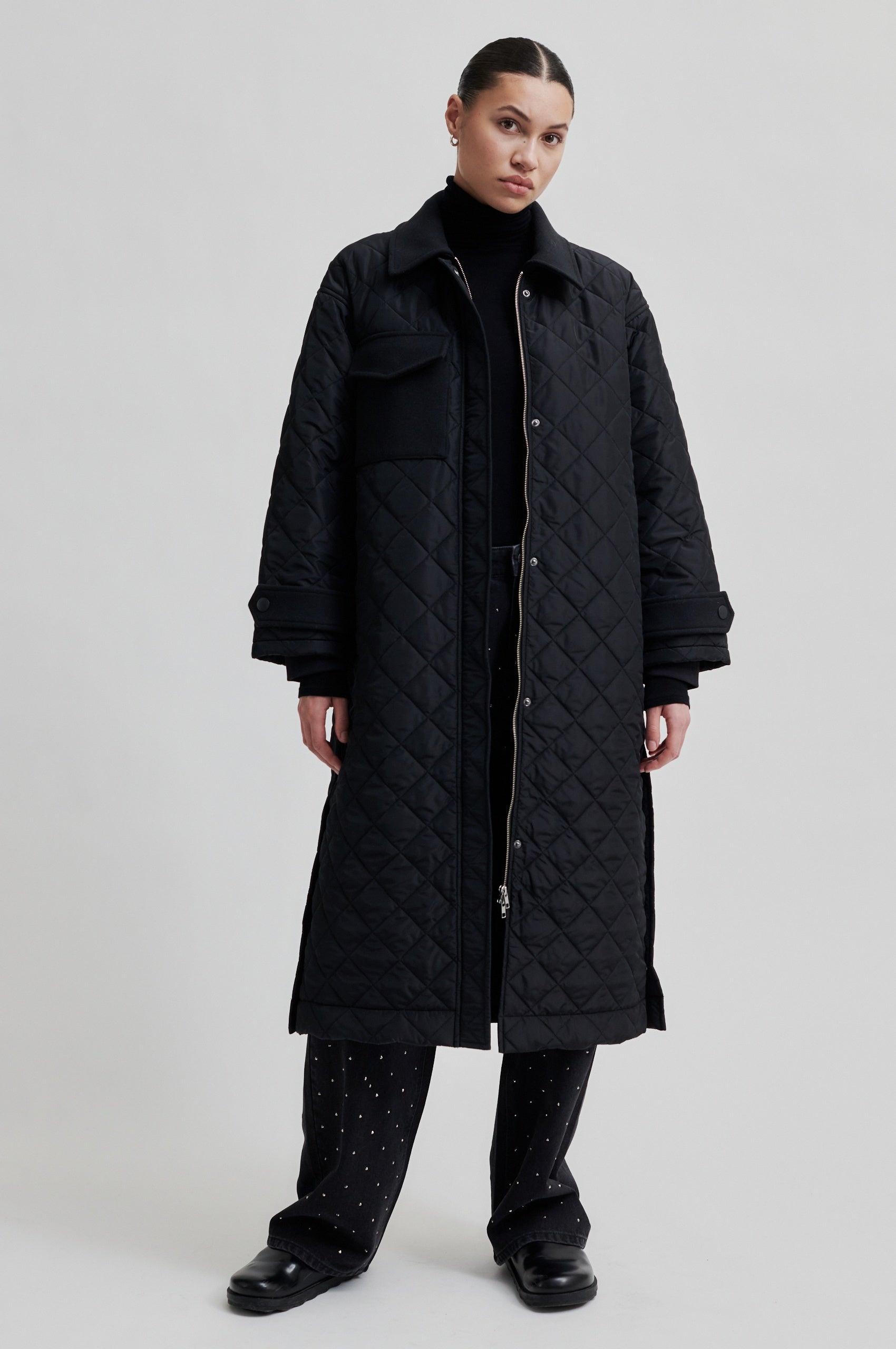  Becca Collar Coat - Vulcan - RUM Amsterdam