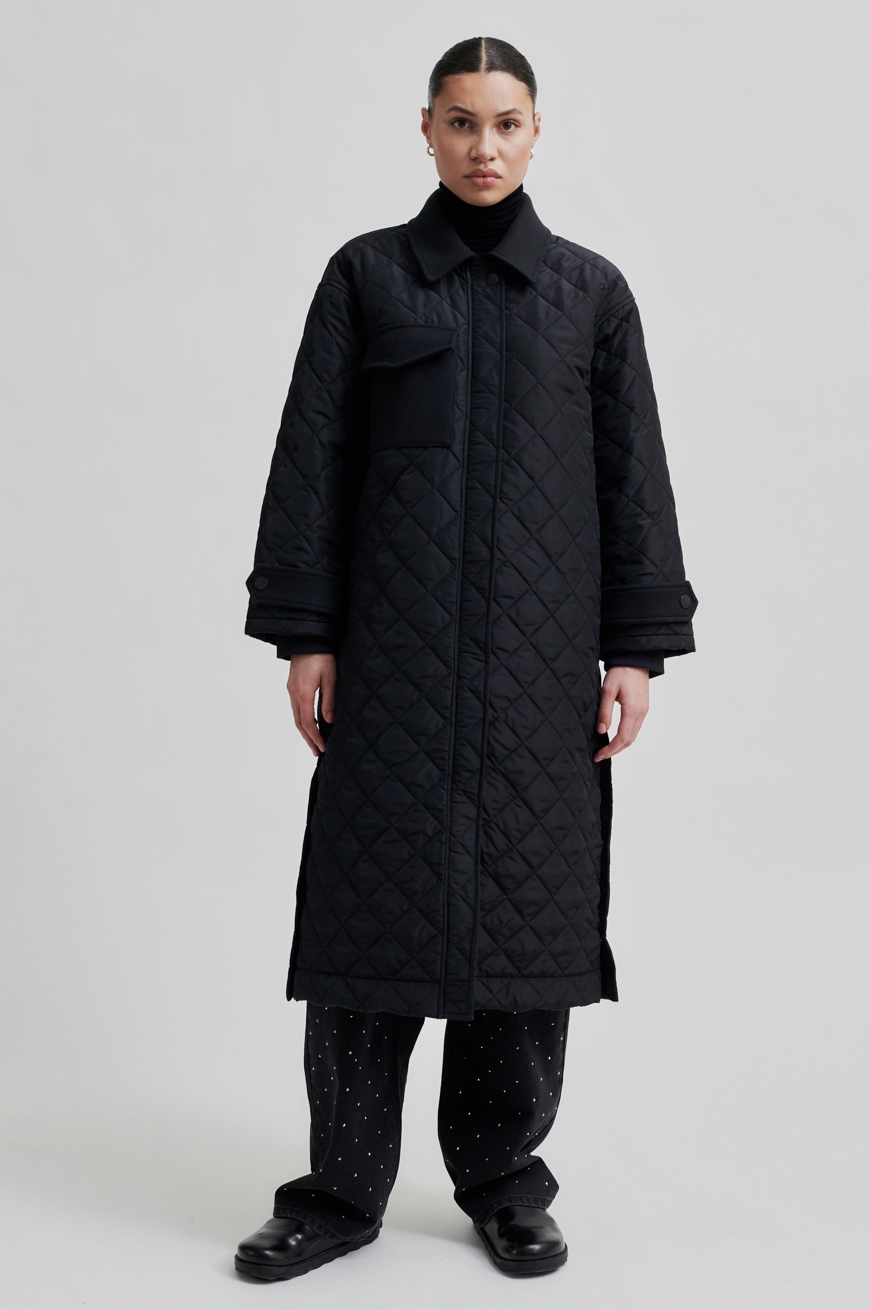  Becca Collar Coat - Vulcan - RUM Amsterdam