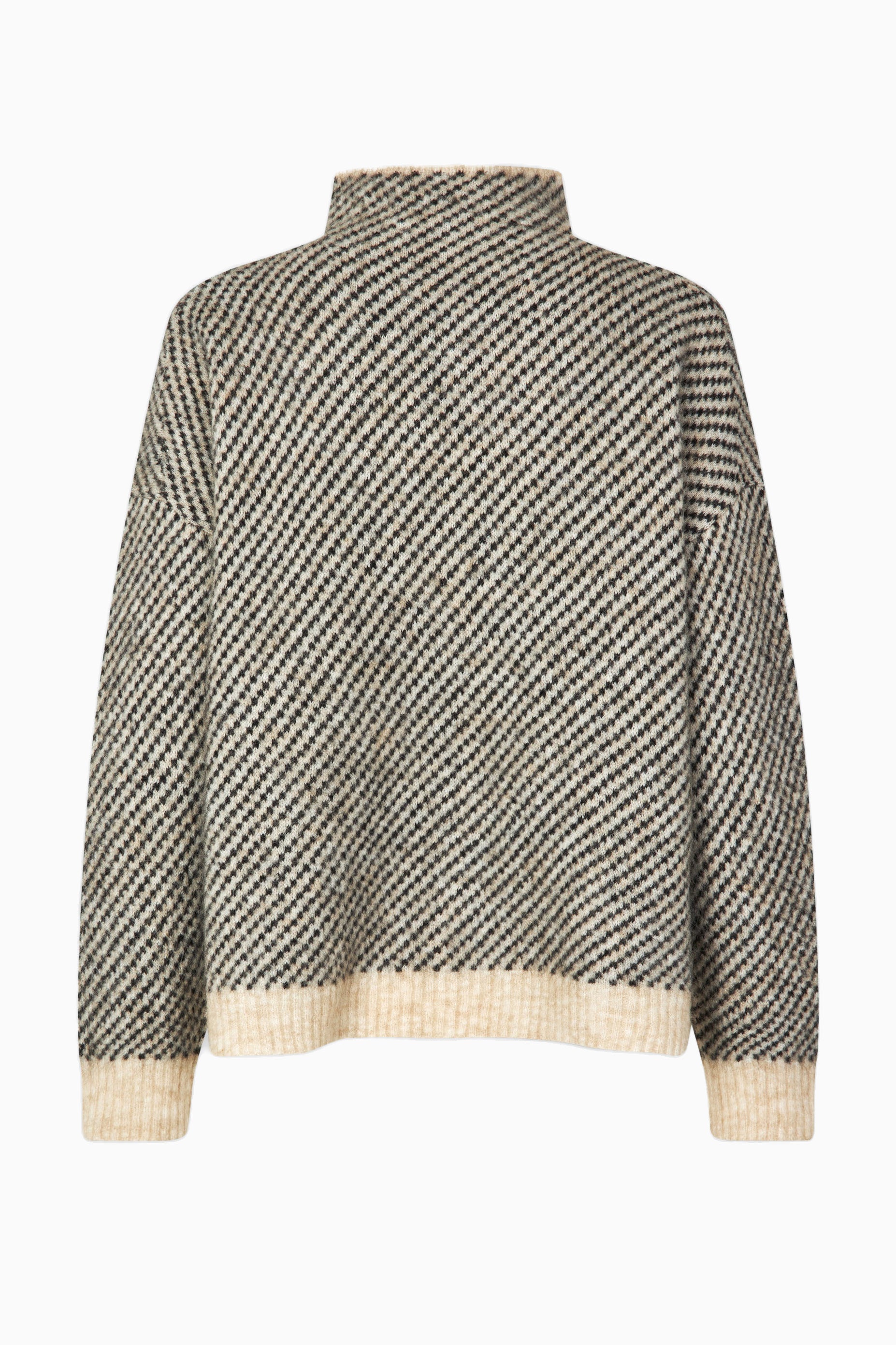 Second Female Capella Knit T-Neck Jumper - Brazilian Sand - RUM Amsterdam