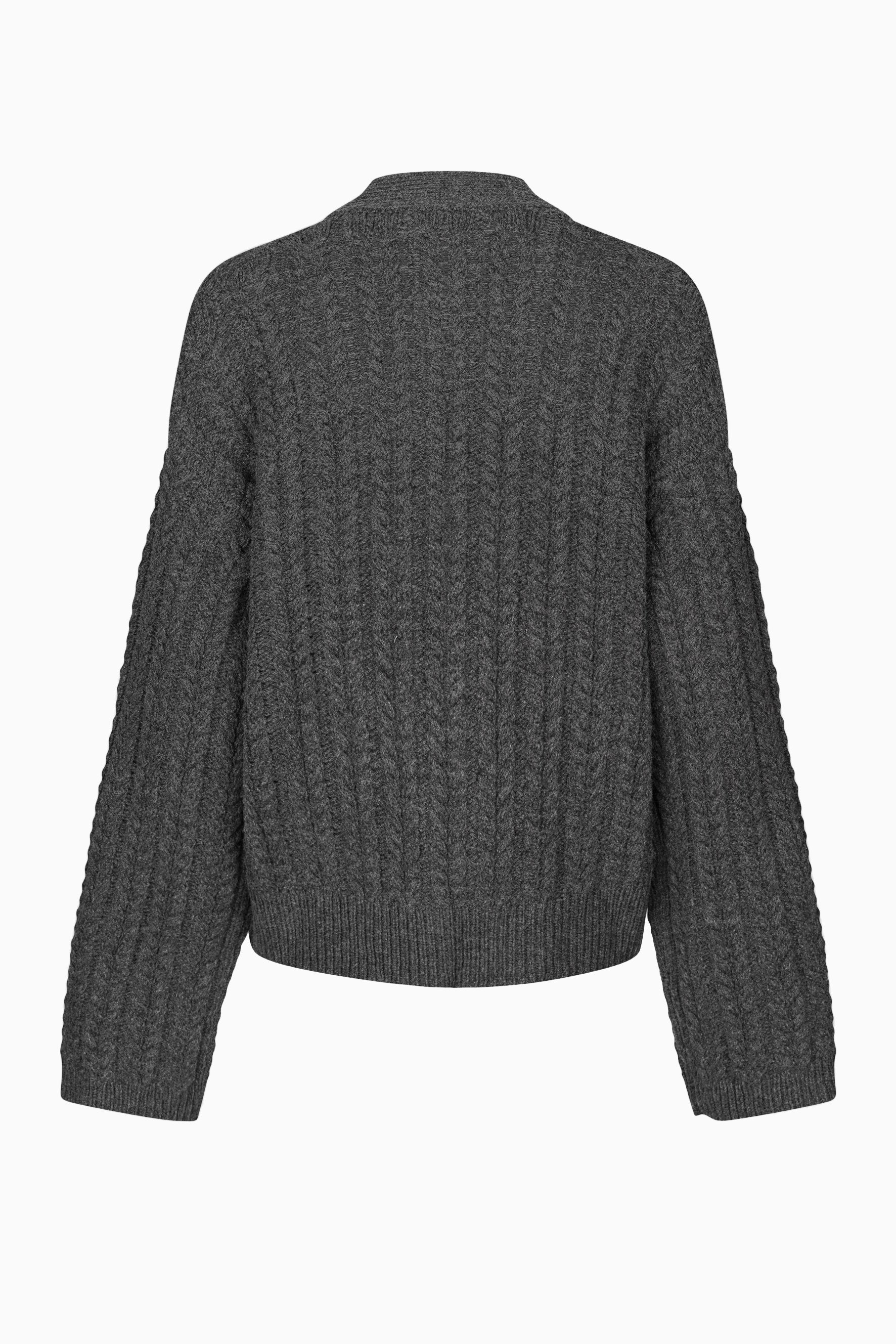  Casabel Knit Cardigan - Dark Grey Melange - RUM Amsterdam