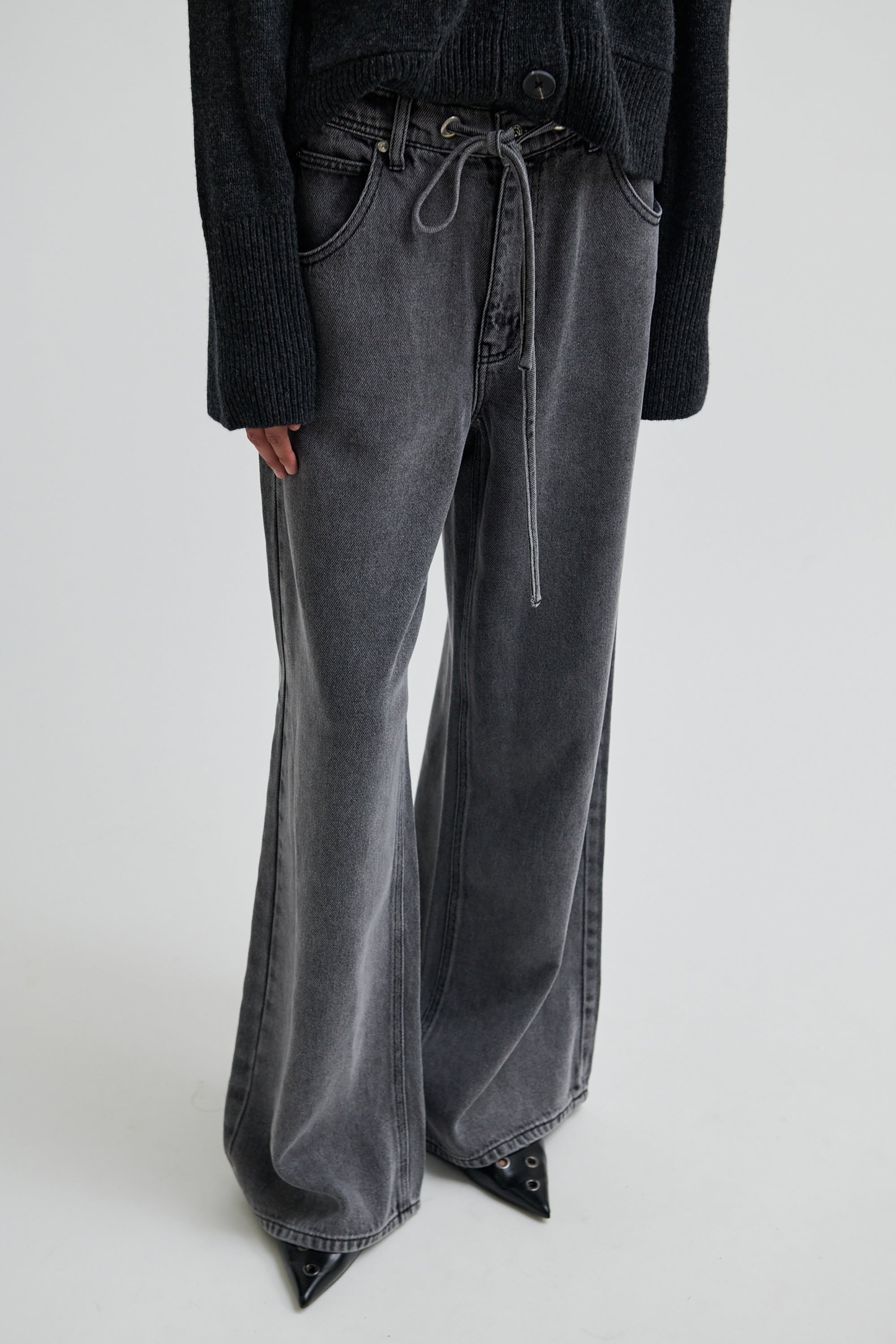 Irvin Denim Jeans - Dark Grey Denim