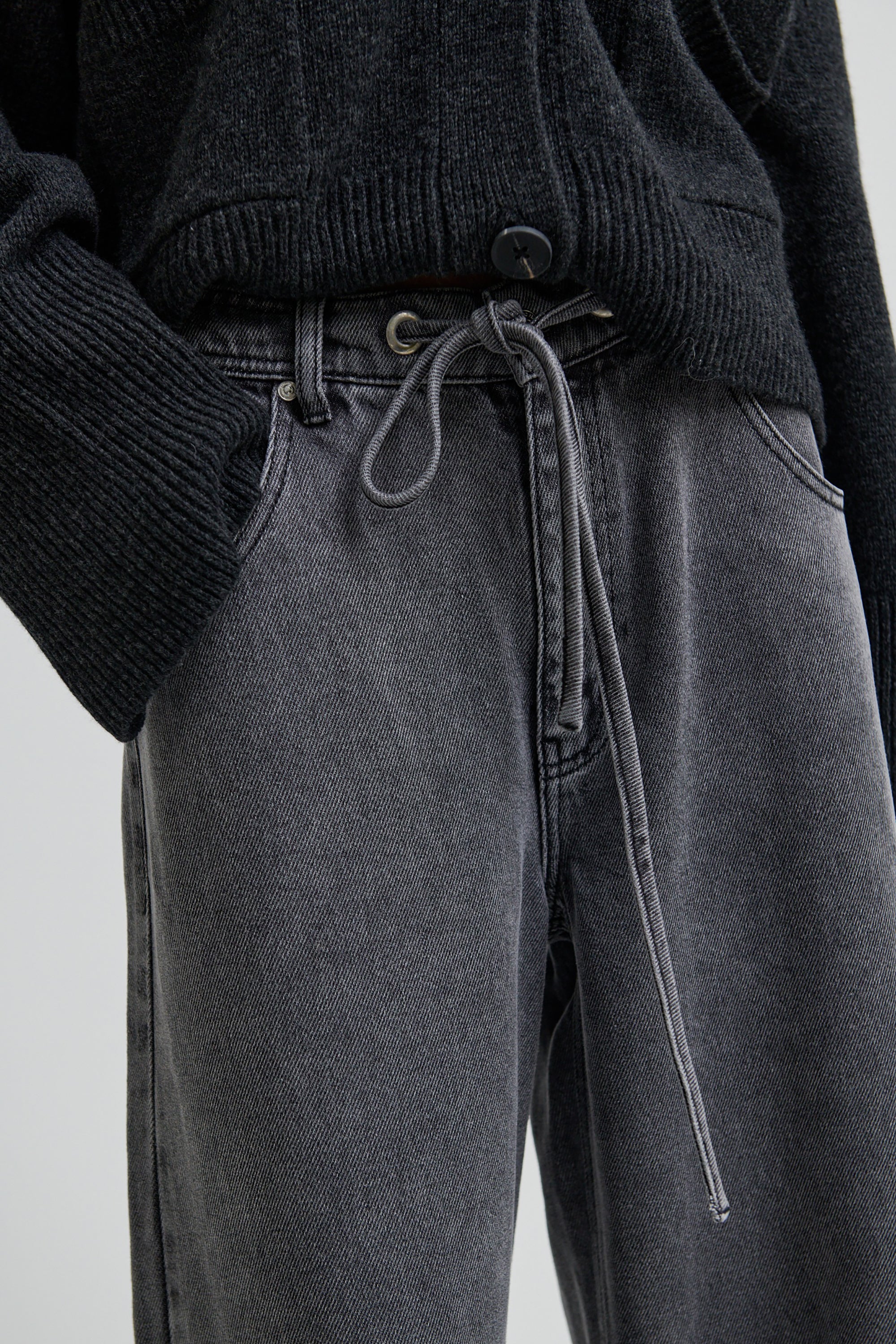 Irvin Denim Jeans - Dark Grey Denim