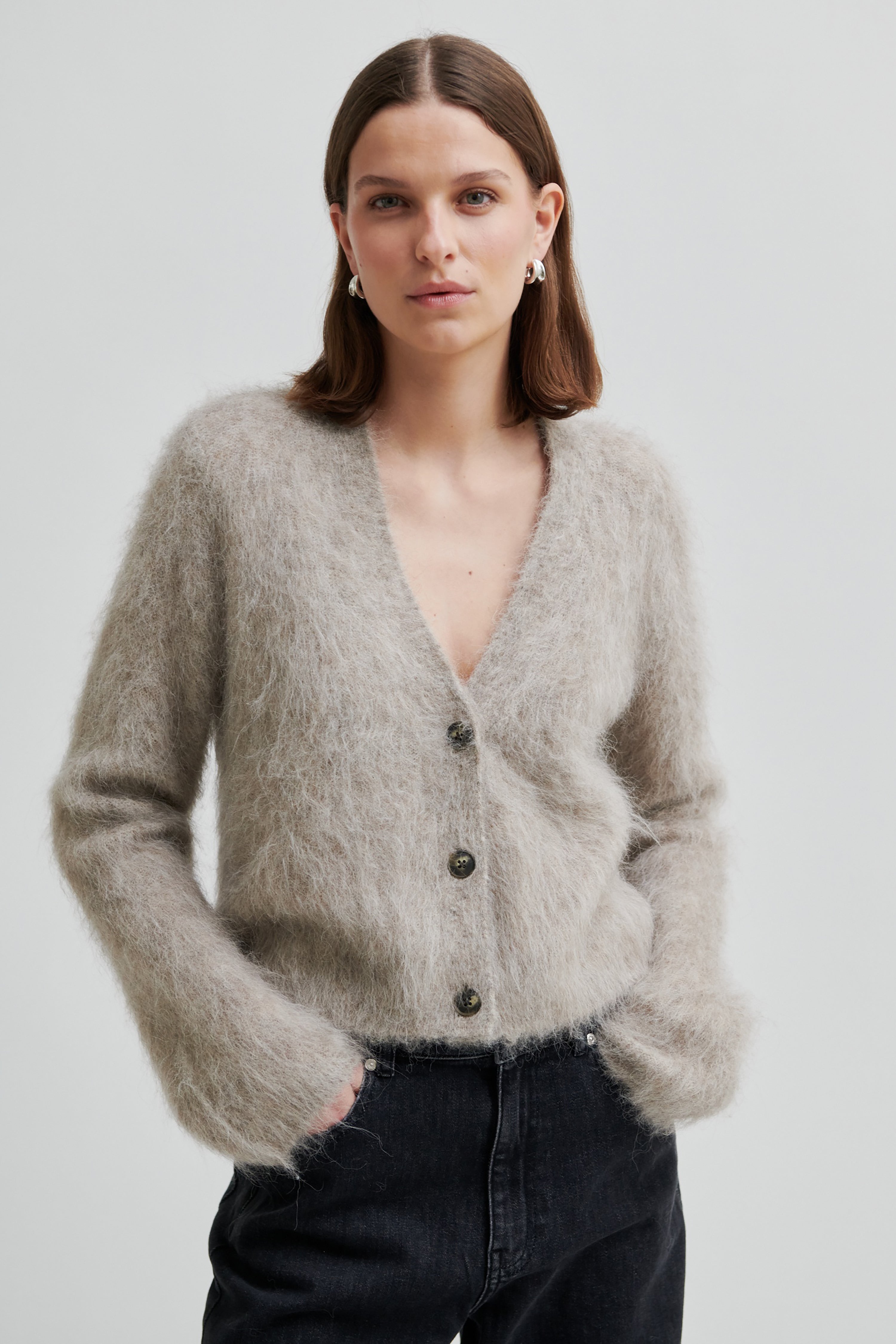 Karla Knit Cardigan - Pumice Stone
